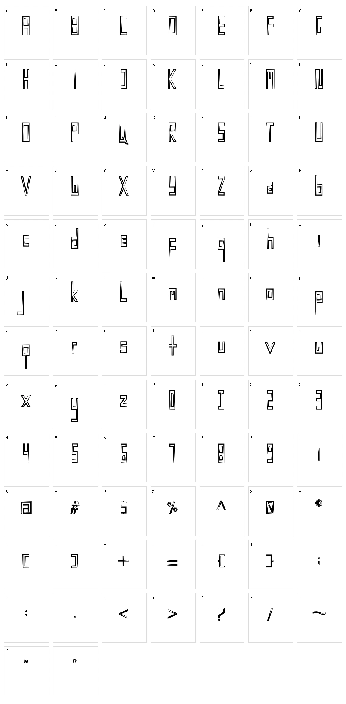 Adaaba Character Set