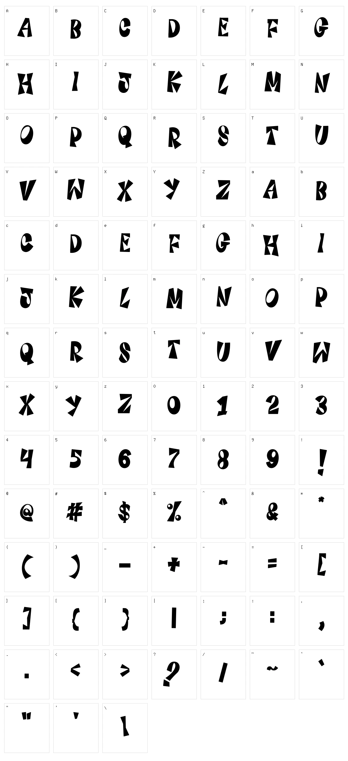 Adalien Character Set