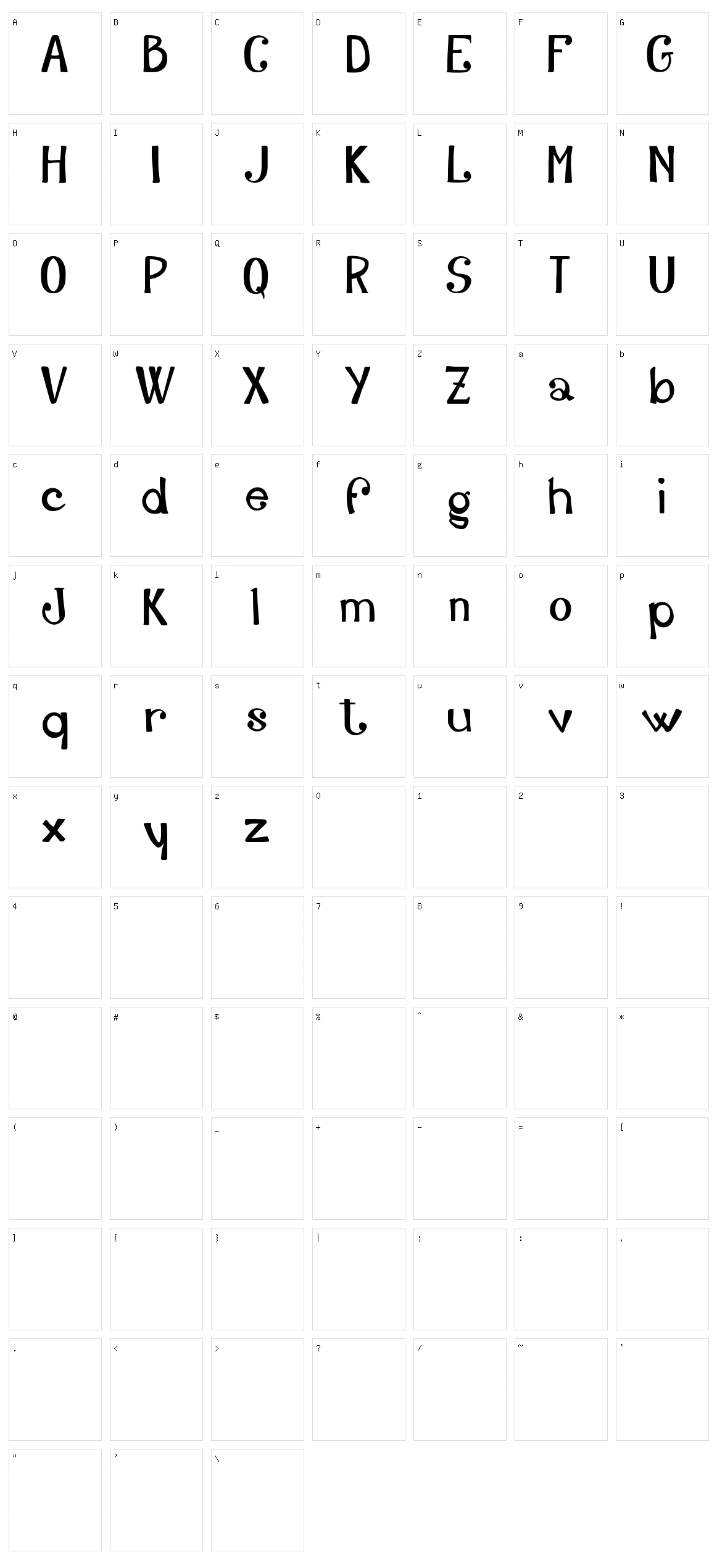 Adelfy Character Set