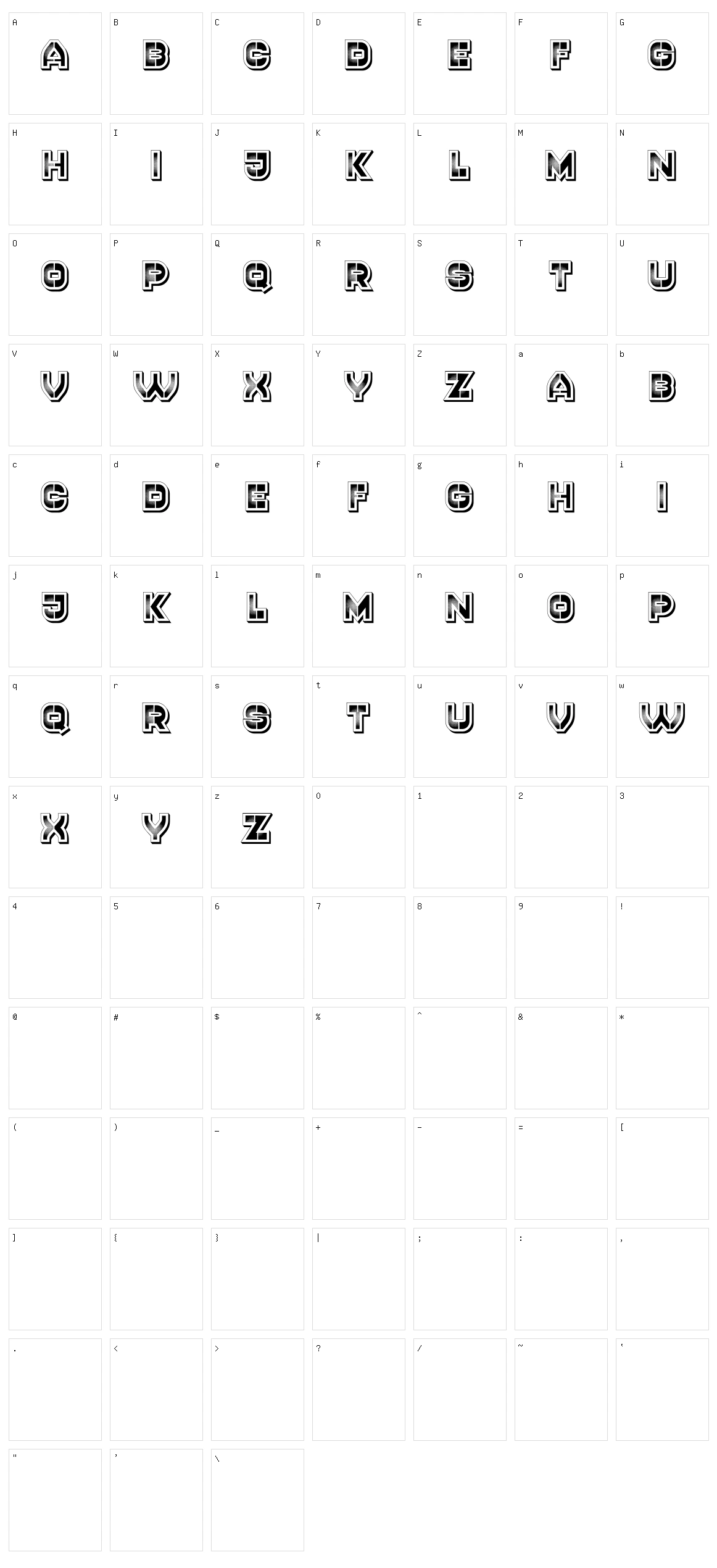 Adopted Character Set