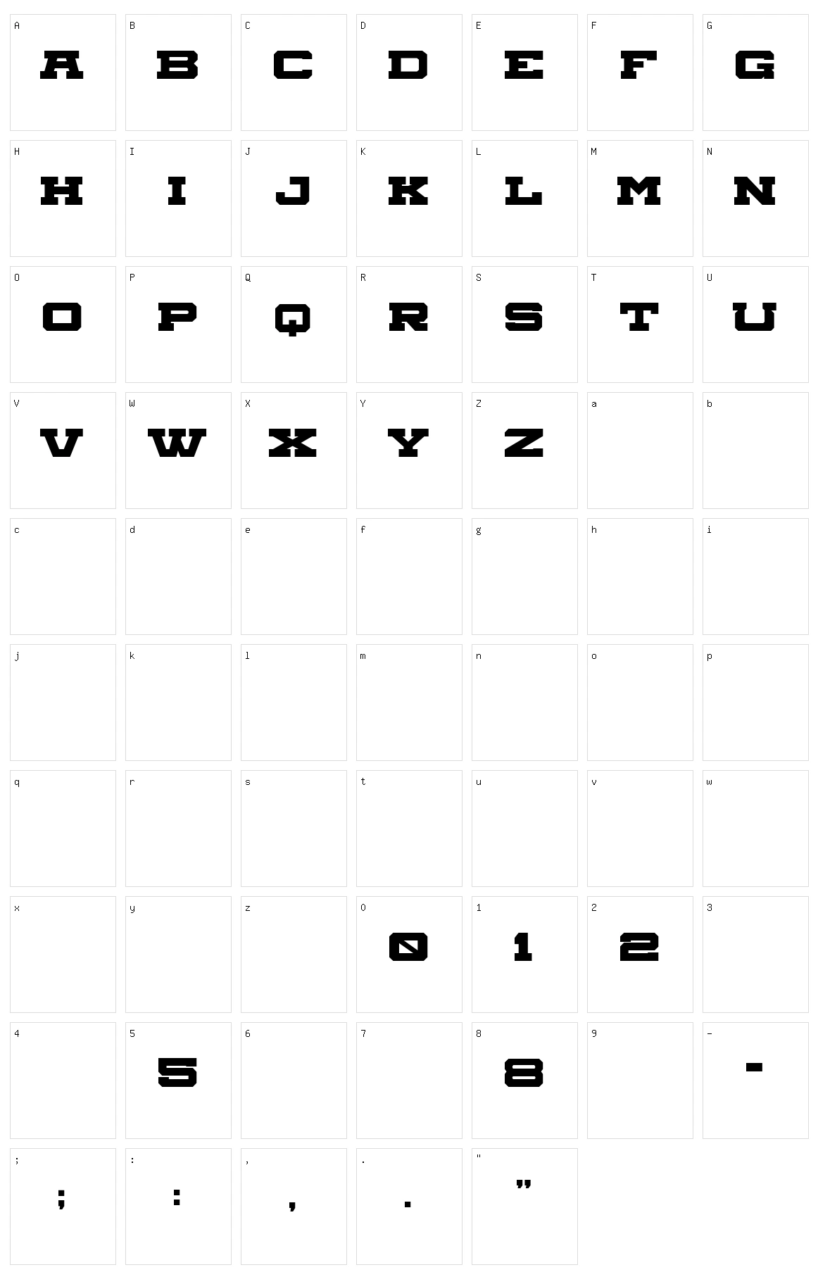 Aegis Character Set