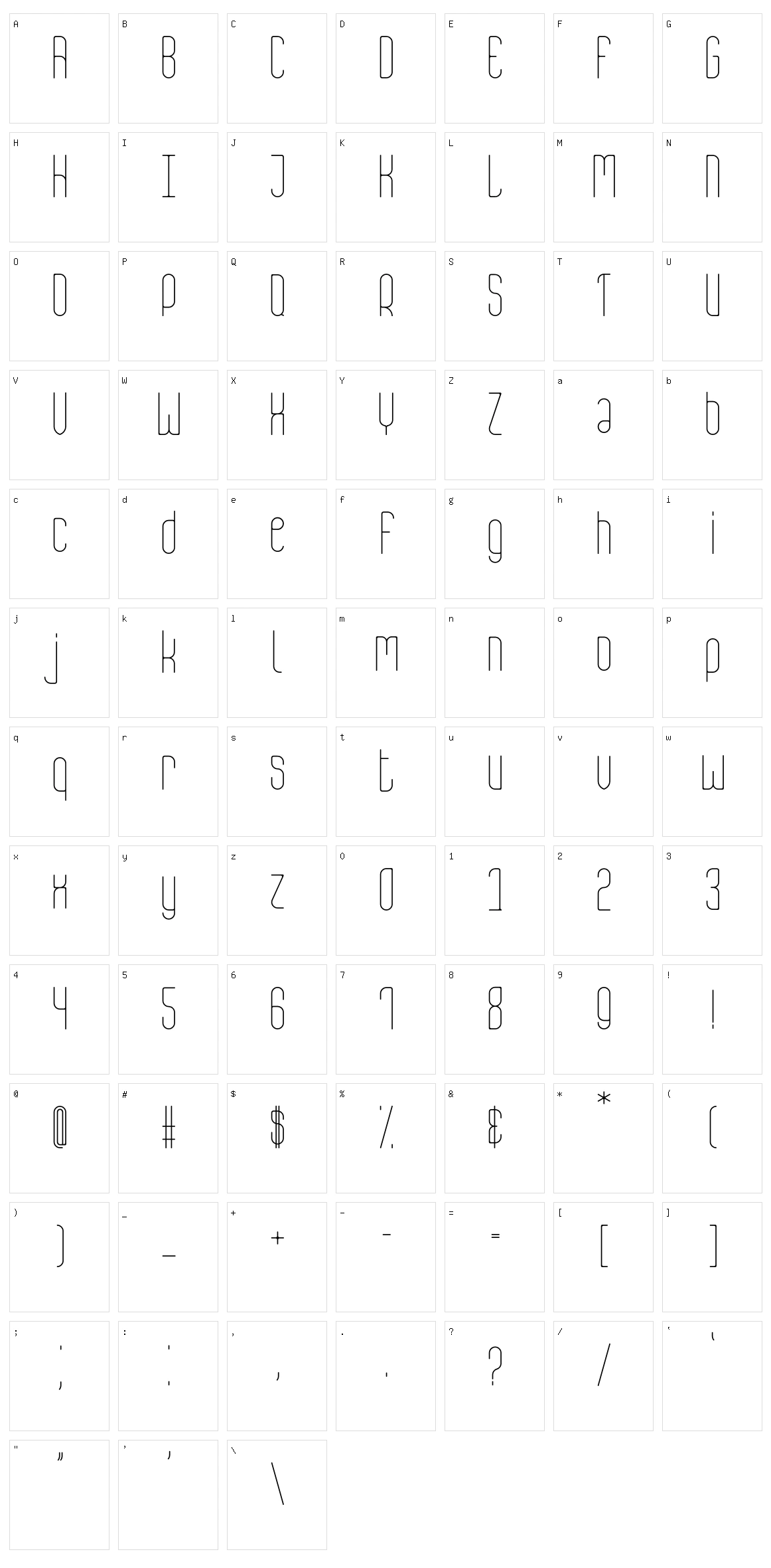 Aesthete Character Set