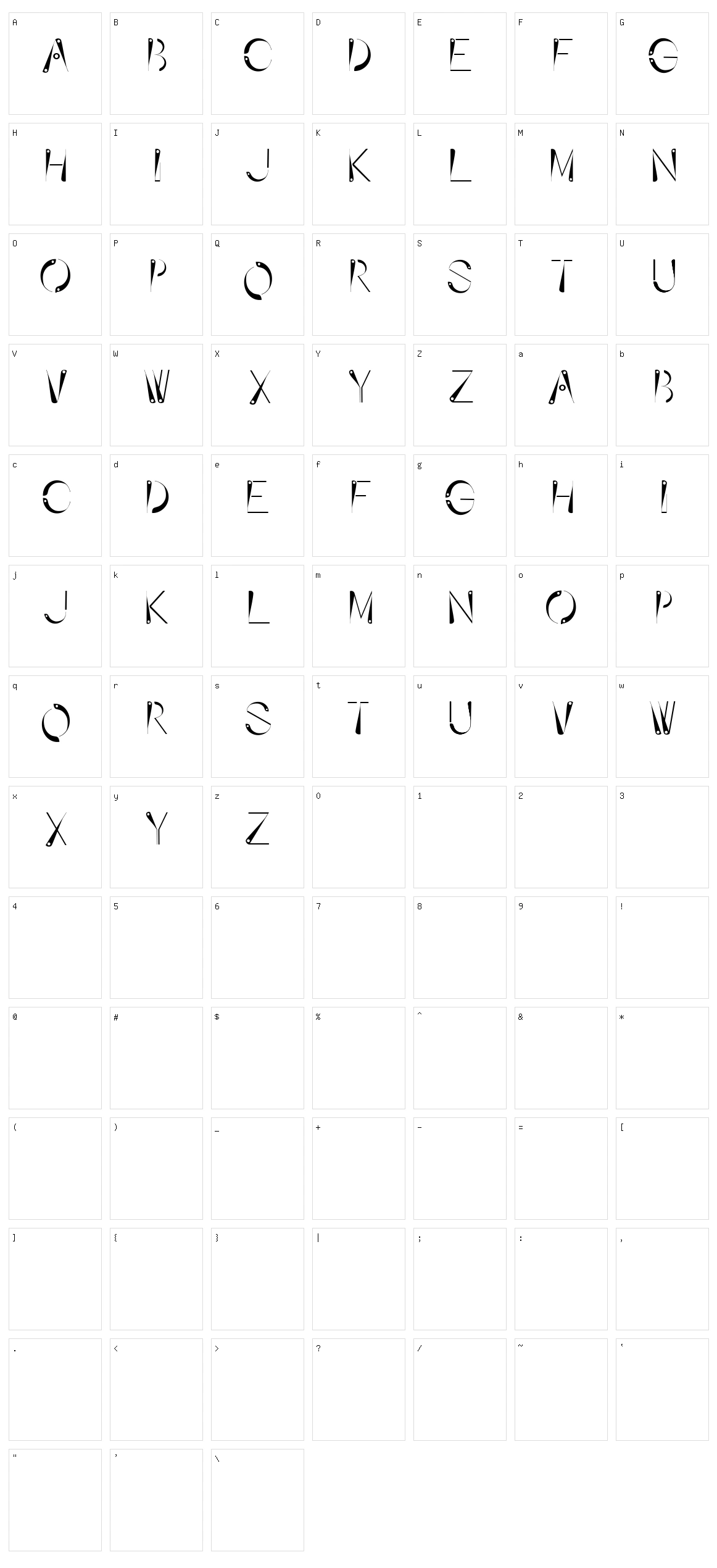 Affixed Character Set