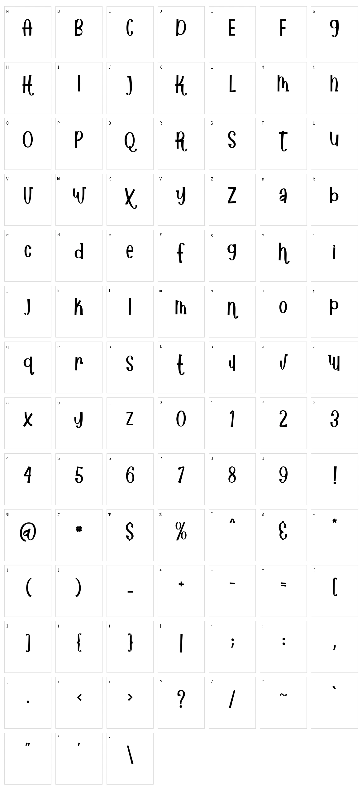 African Paradise Character Set