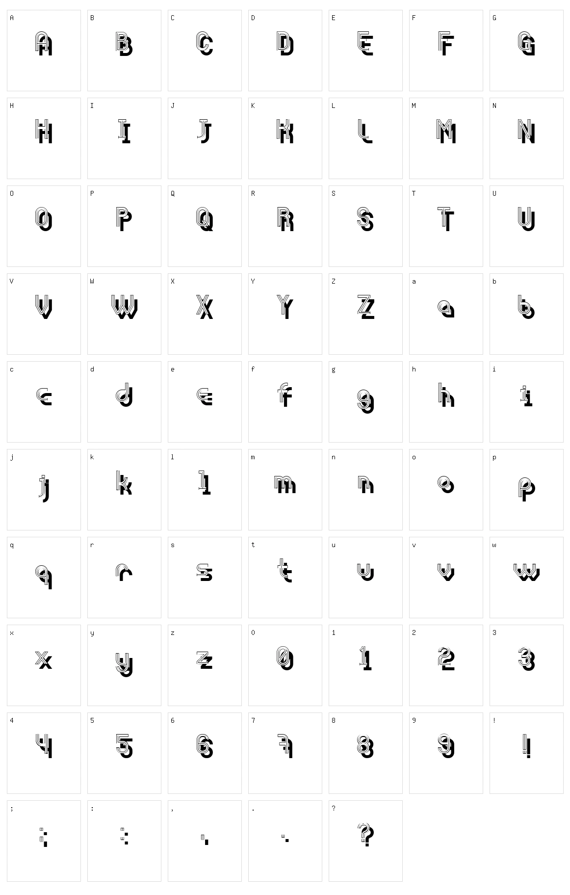 Afterparty Character Set