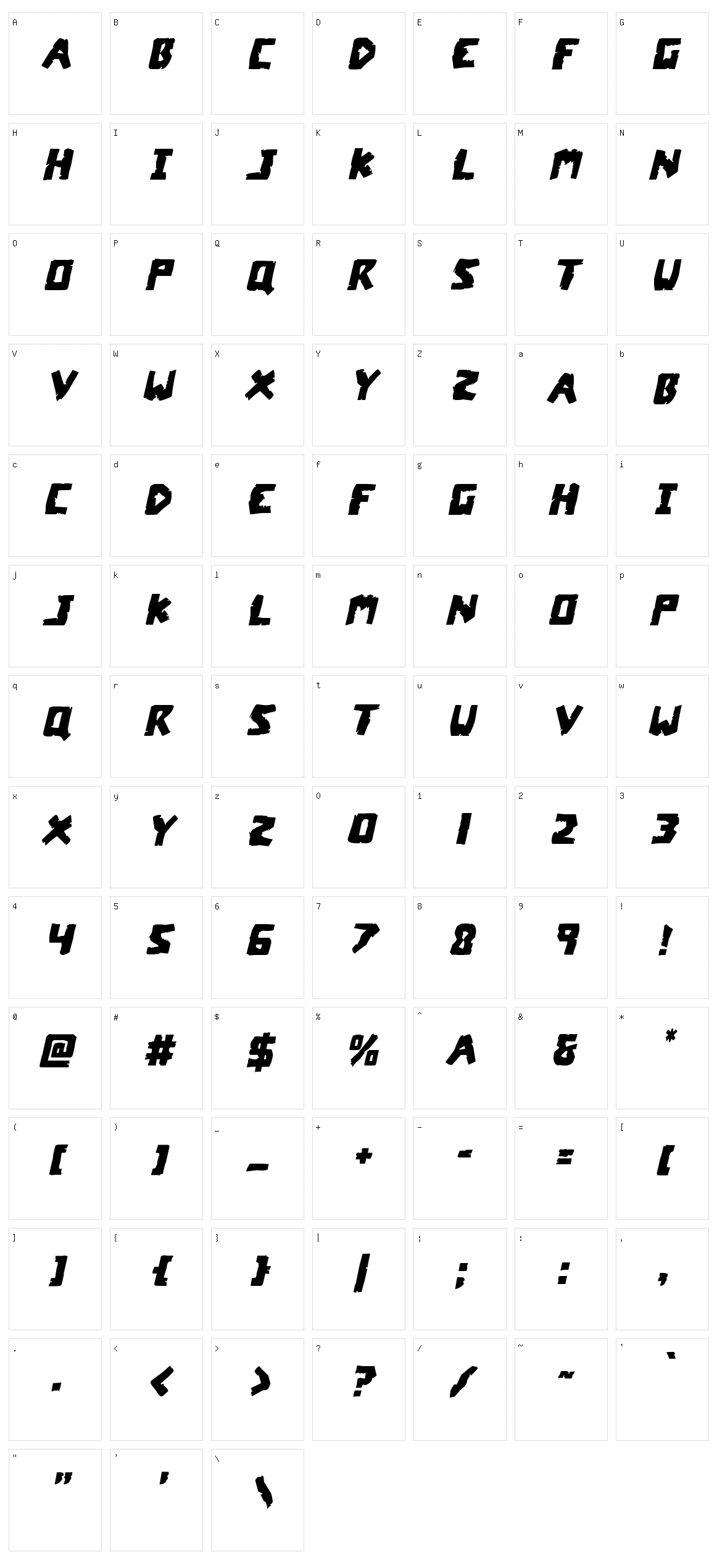 Coffin Stone Character Set