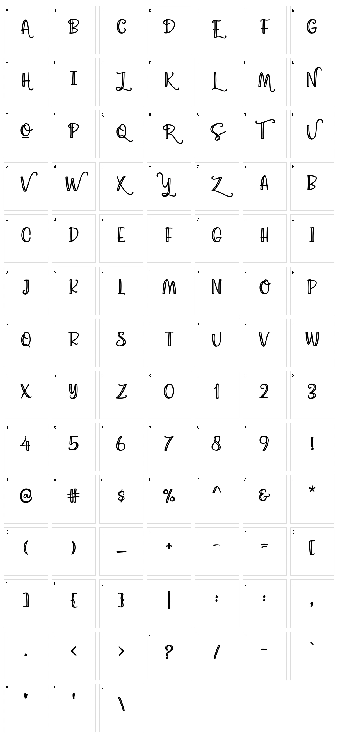 Agatha Caroline Character Set