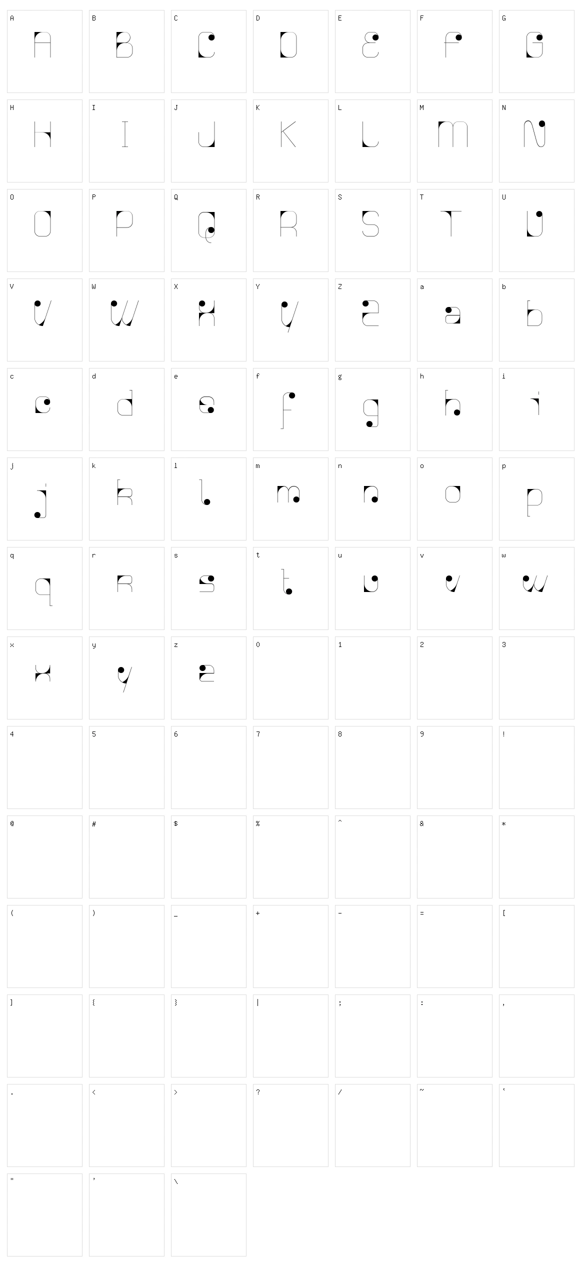 Agnes Serif Character Set