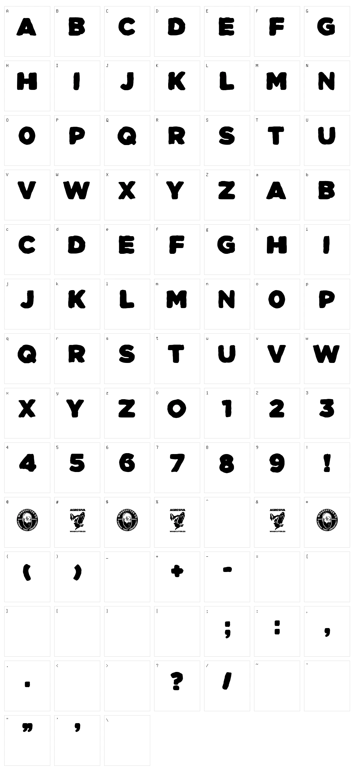 Agresiva Character Set