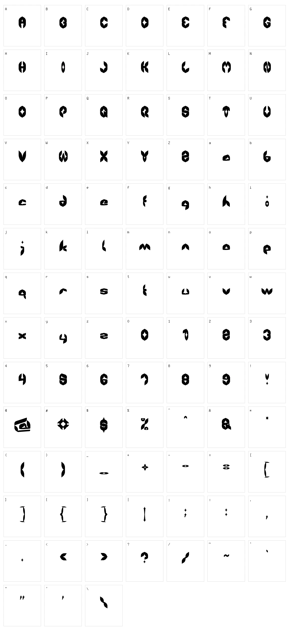 Airplane Character Set