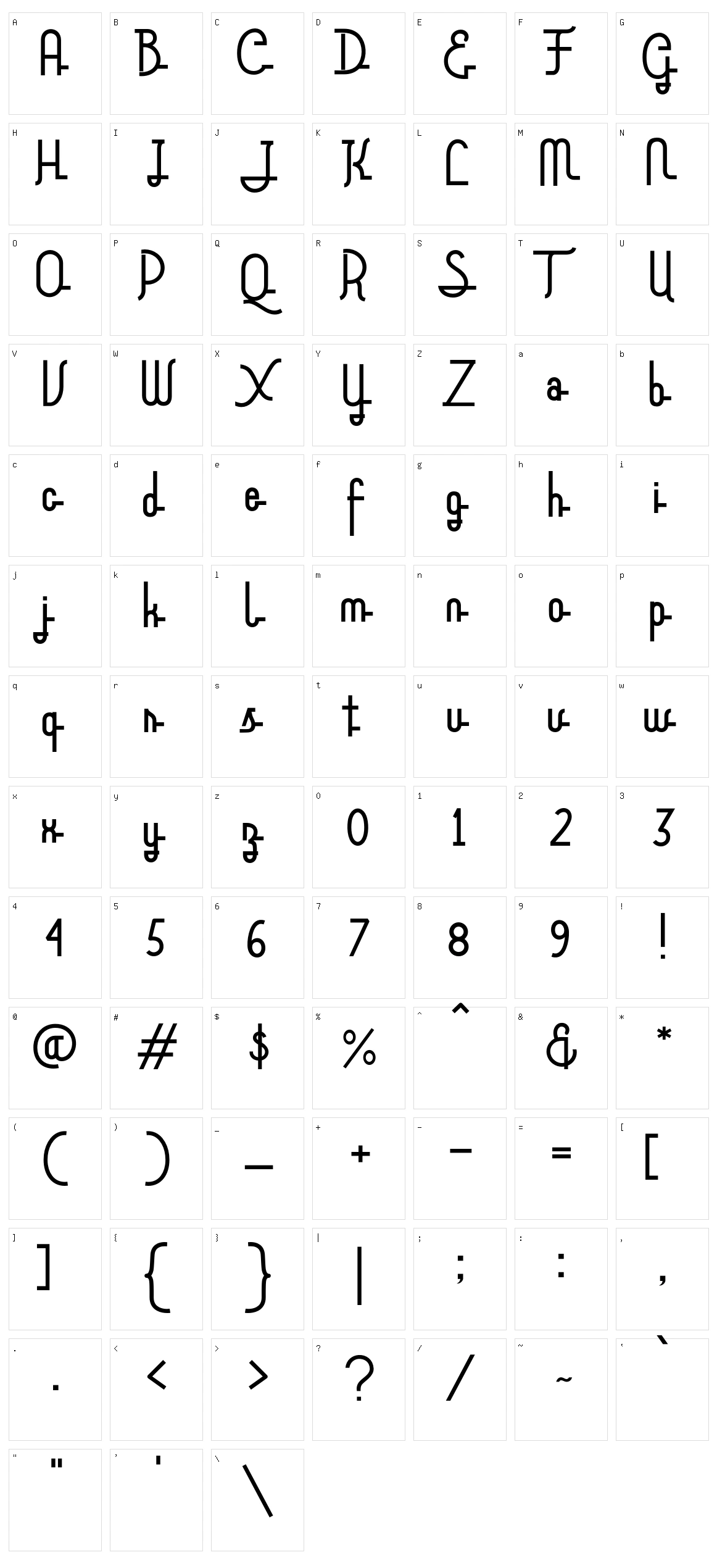 Aklirics Character Set