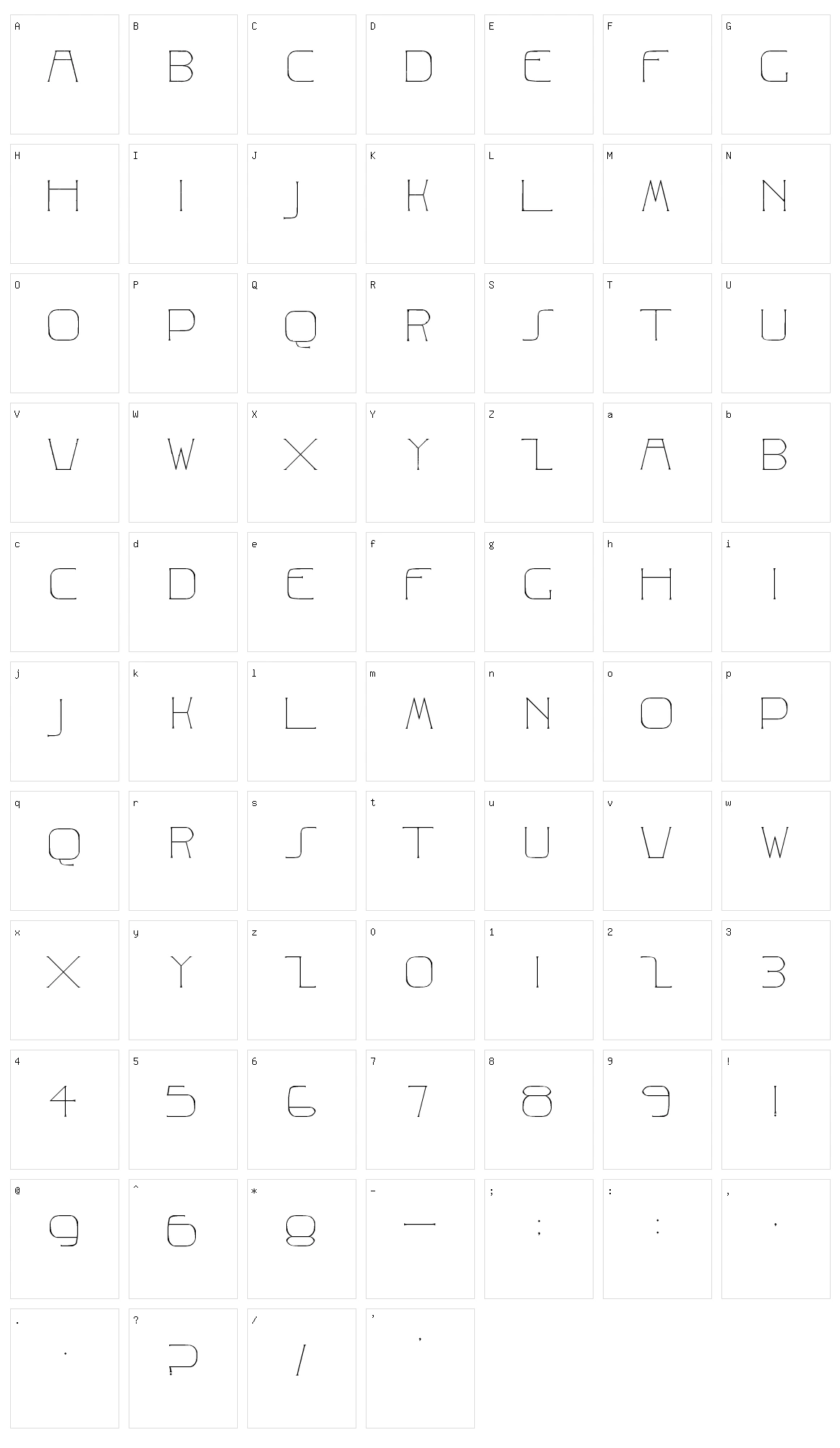 Albrecht Character Set