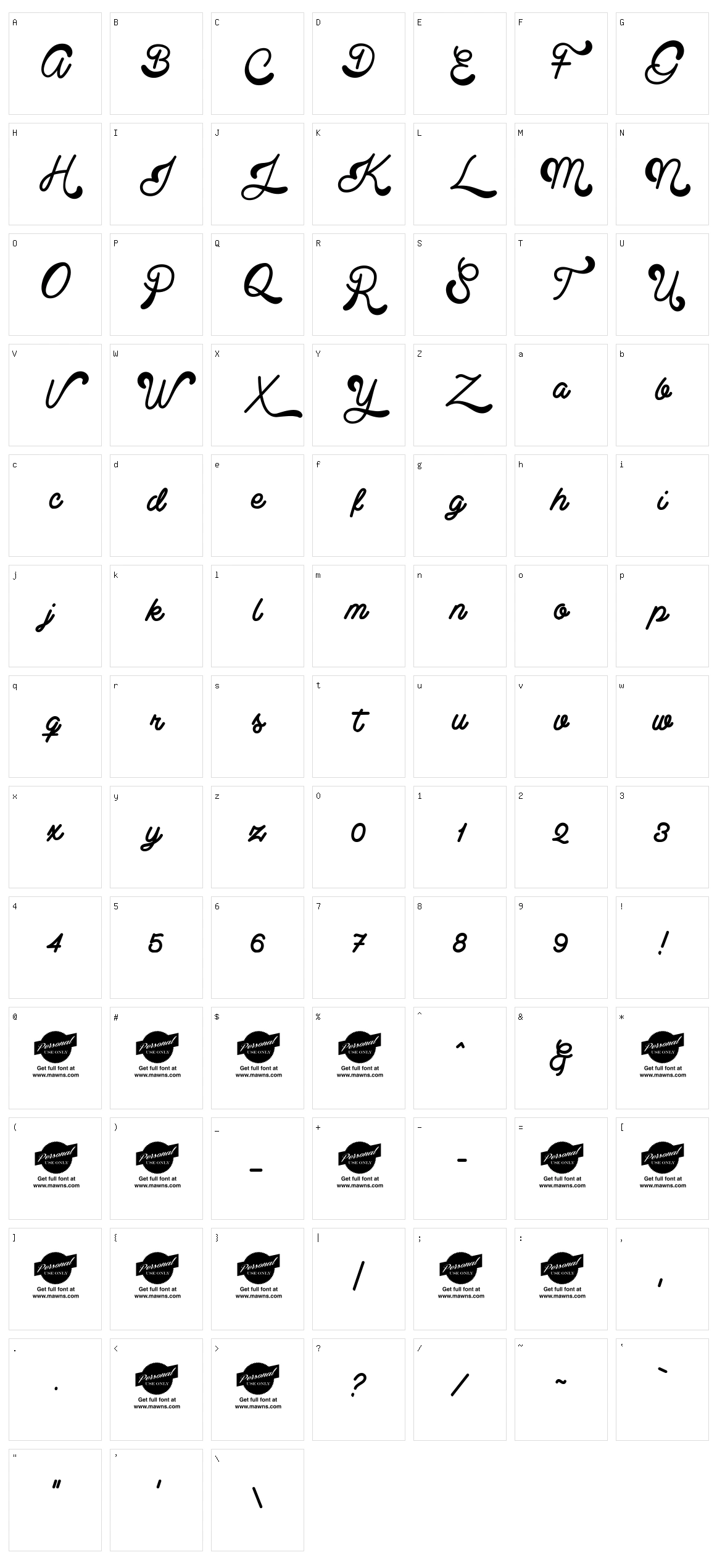 Clear Line Character Set