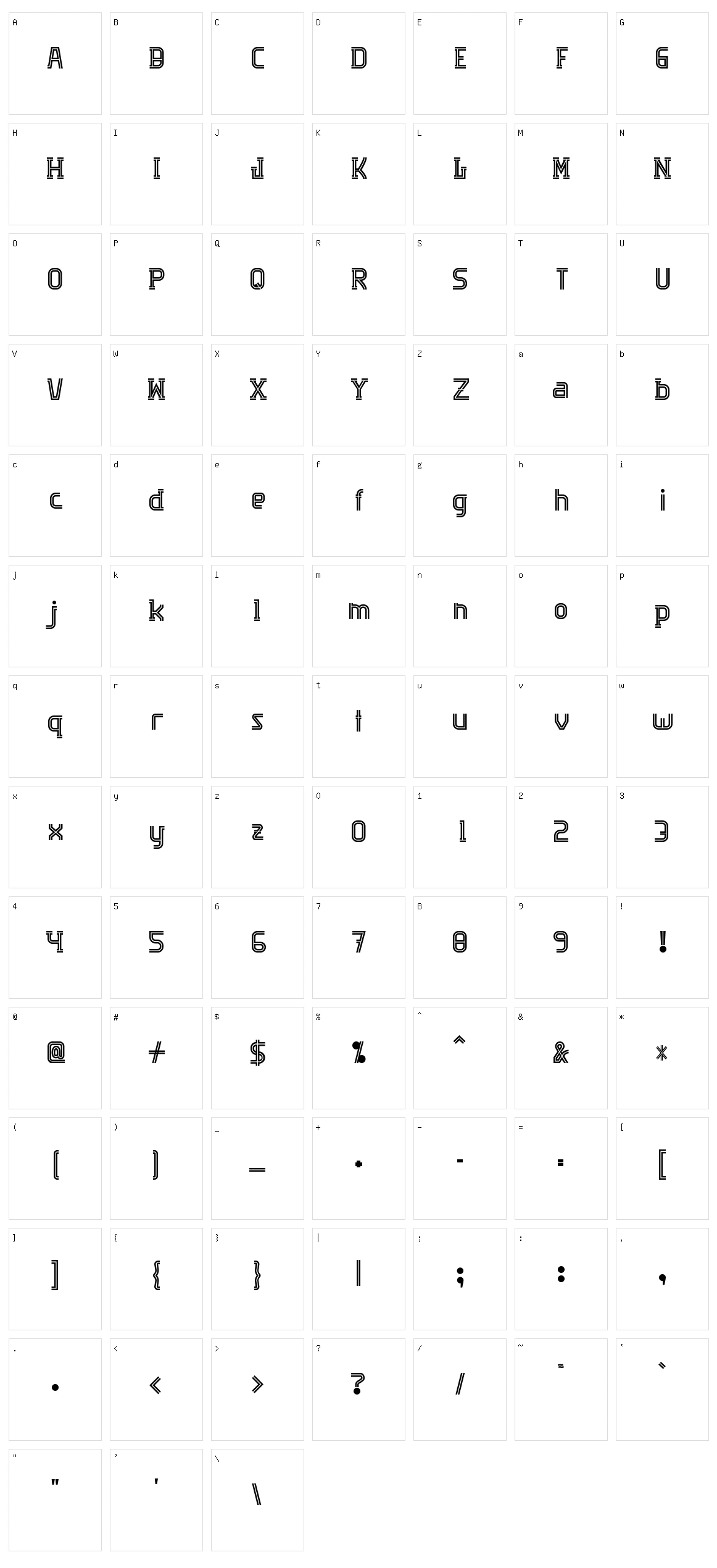 Algorithma Character Set