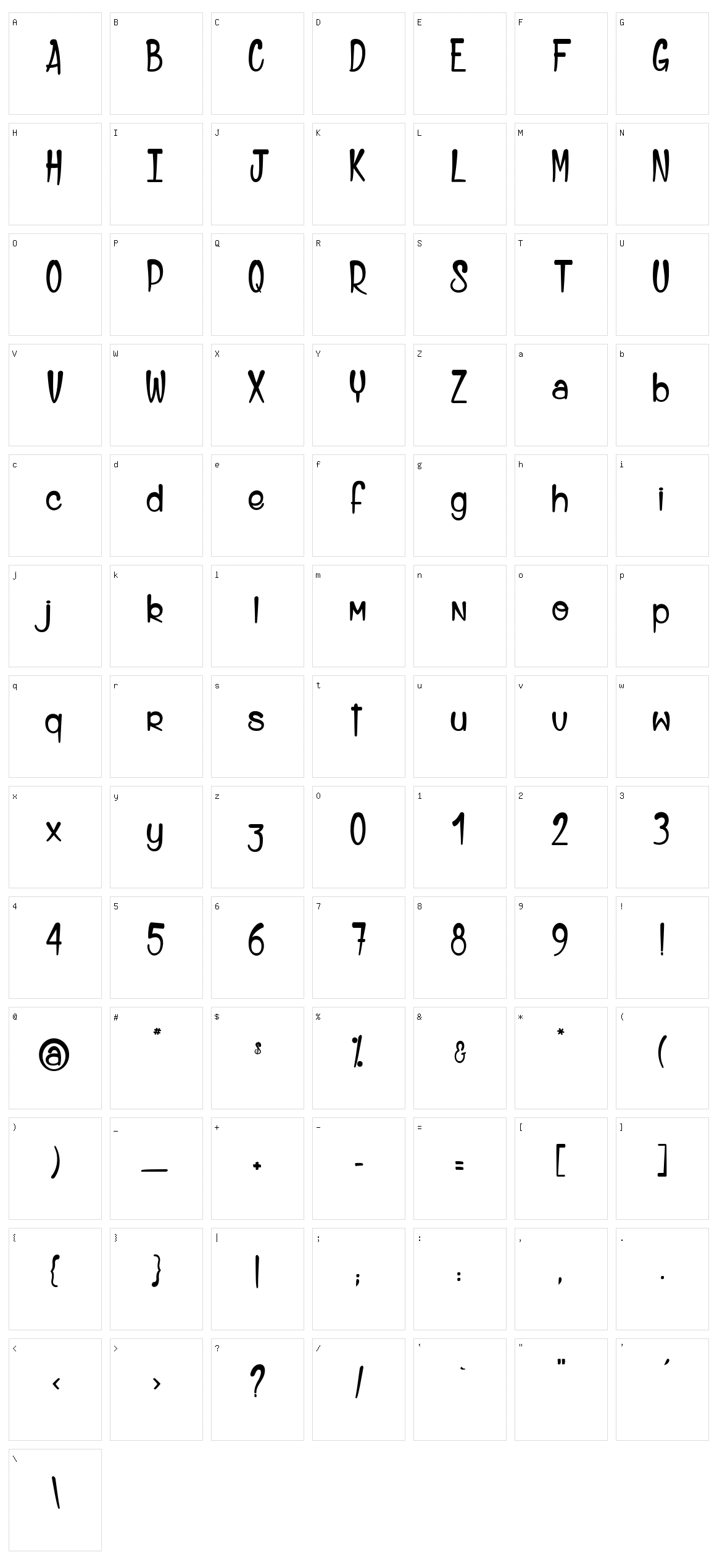 Alice Character Set