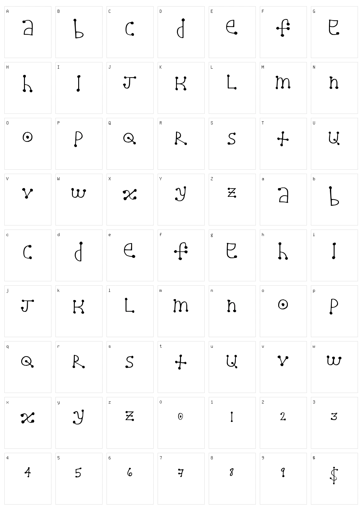 Alien Dot Character Set