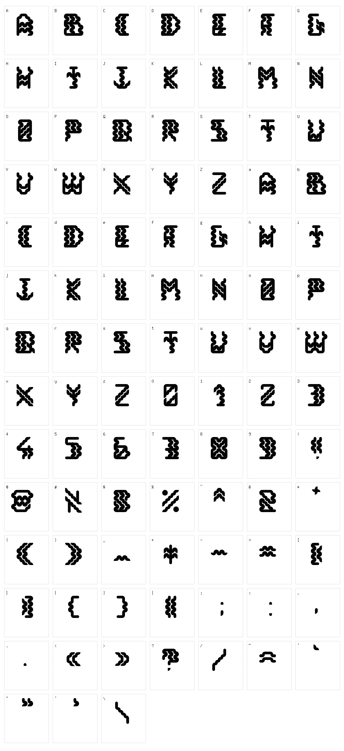 Alisios Character Set