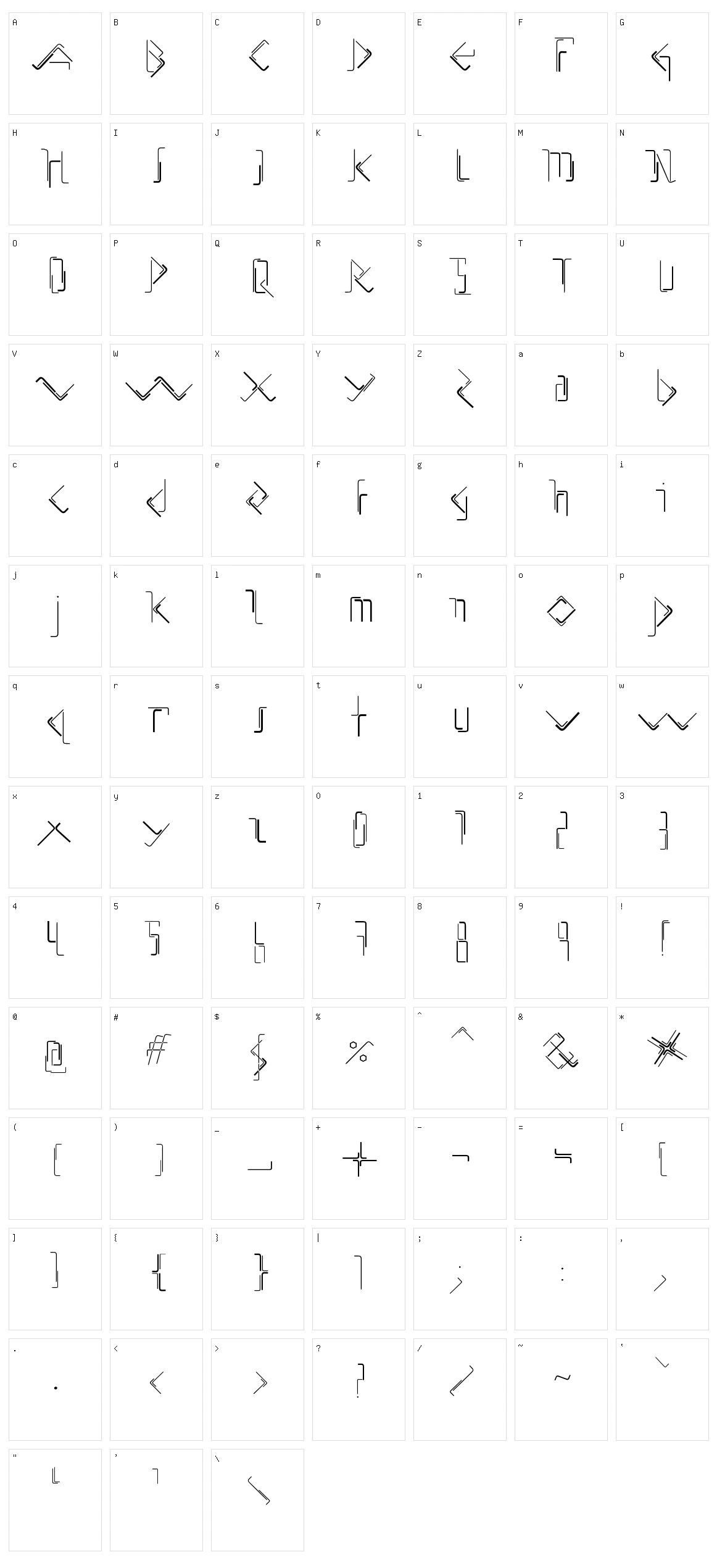 Allen Keys Character Set