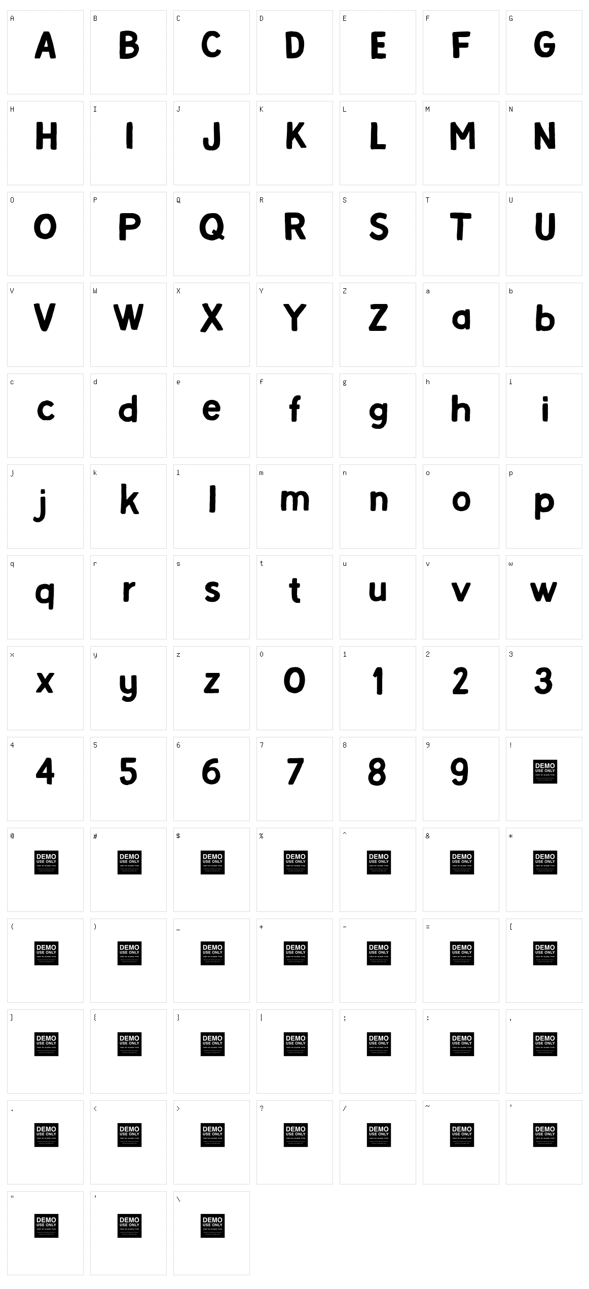 Alpha Beta Character Set