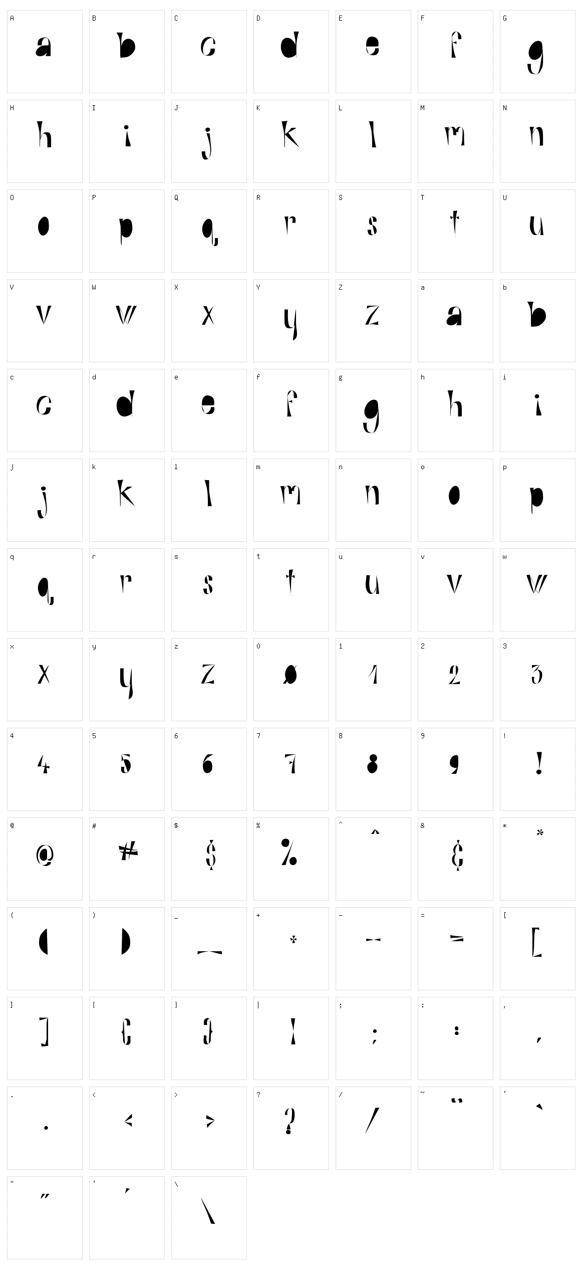 Alphabits Character Set