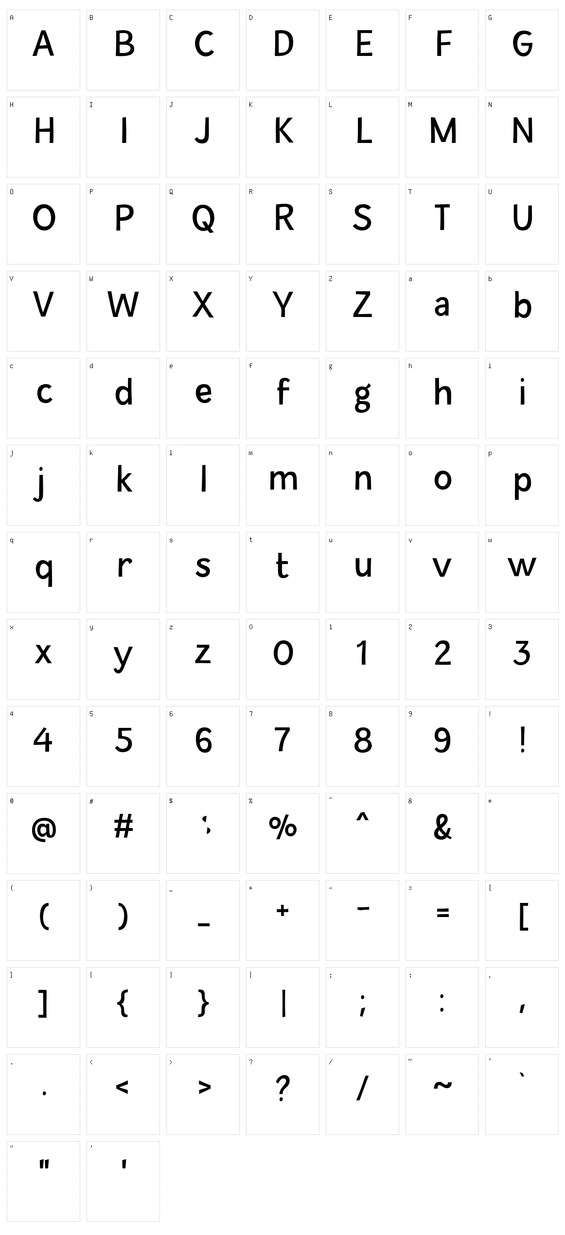 Alvilde Character Set