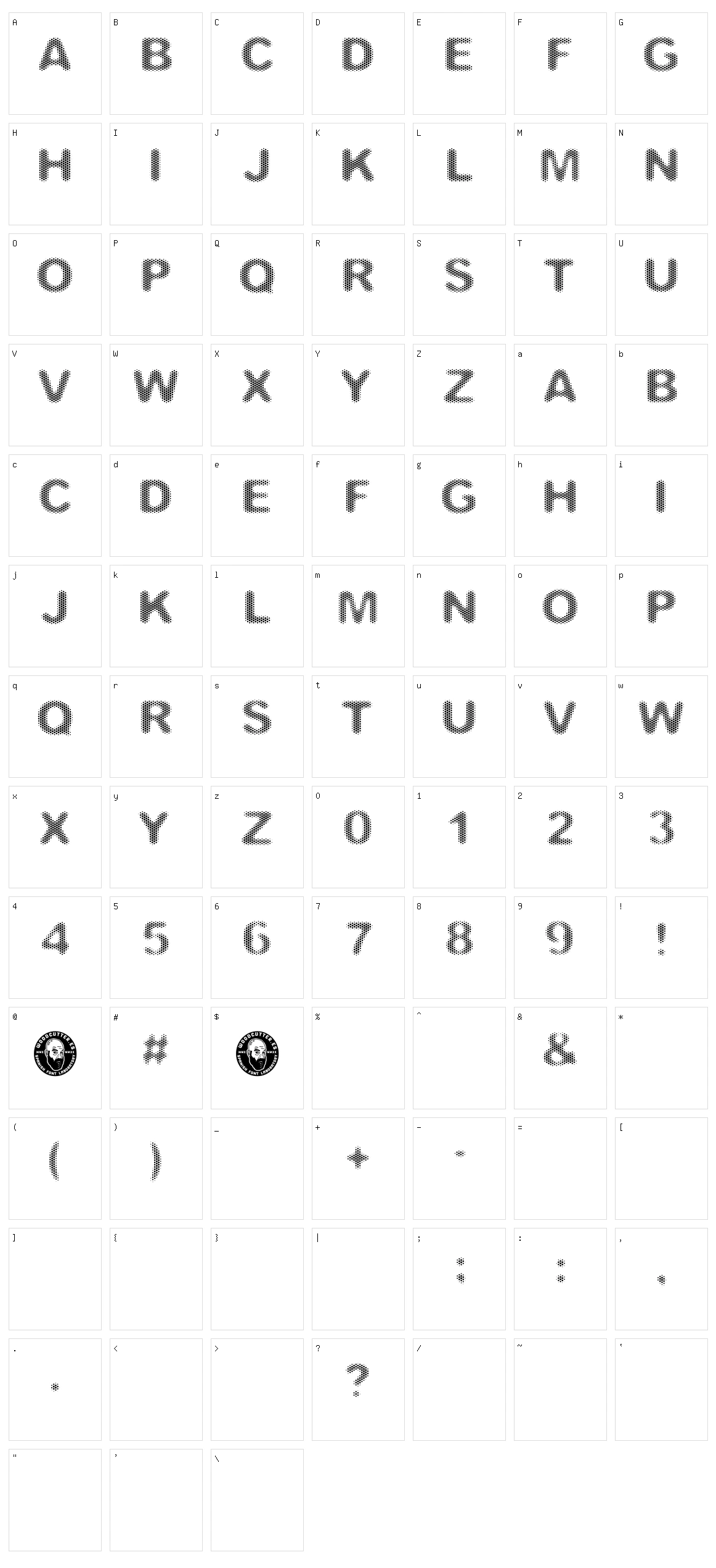 American Offset Character Set