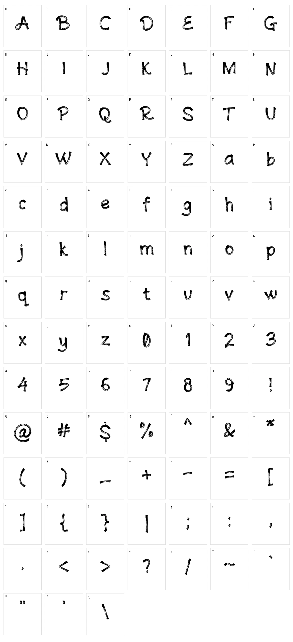 Andovine Character Set