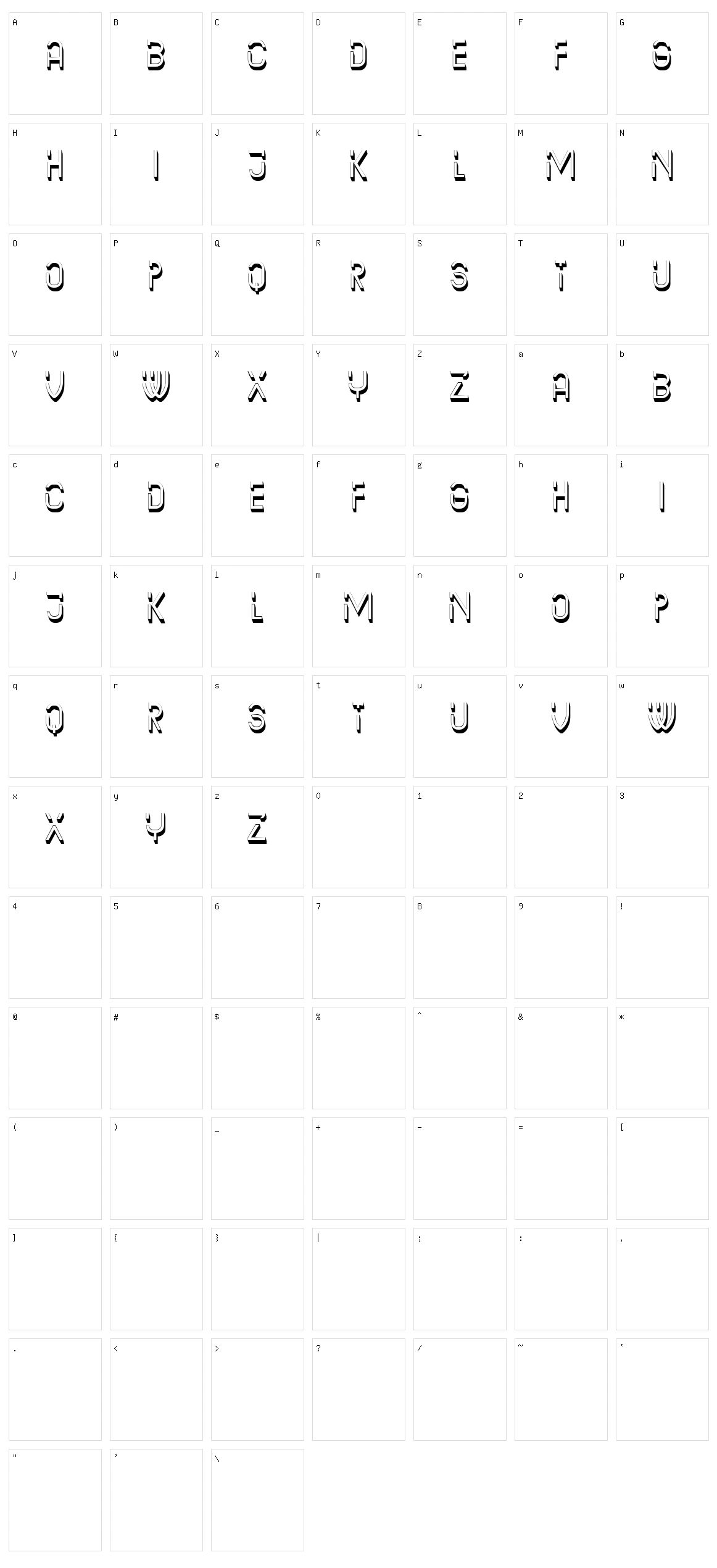 Anede Character Set