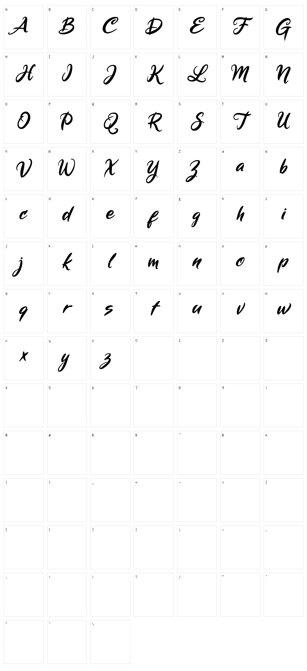 Mickey Steward Character Set