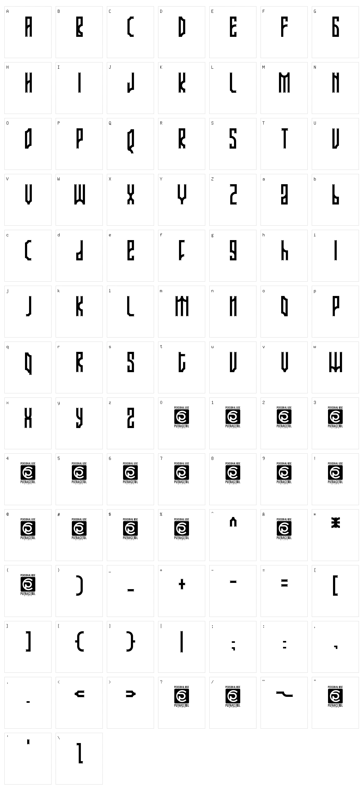 Arjunka Character Set