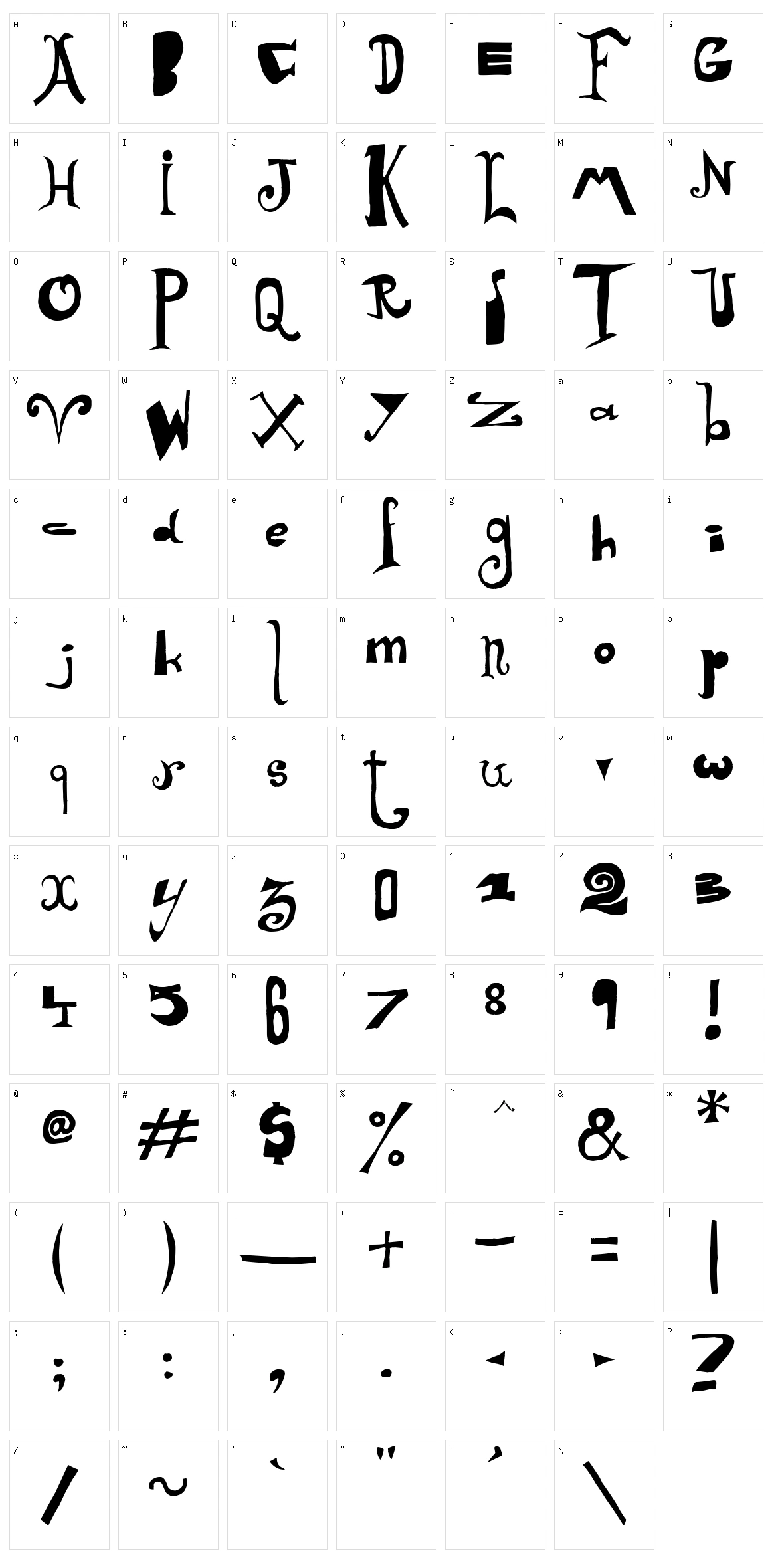 Arlequin Character Set
