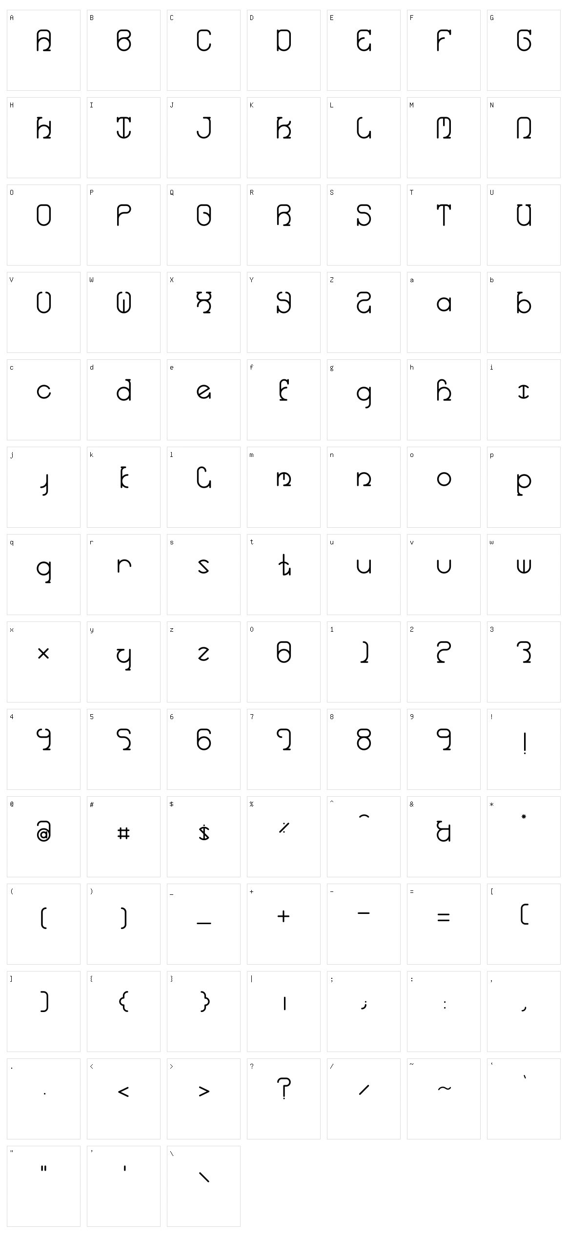 Armelle Character Set