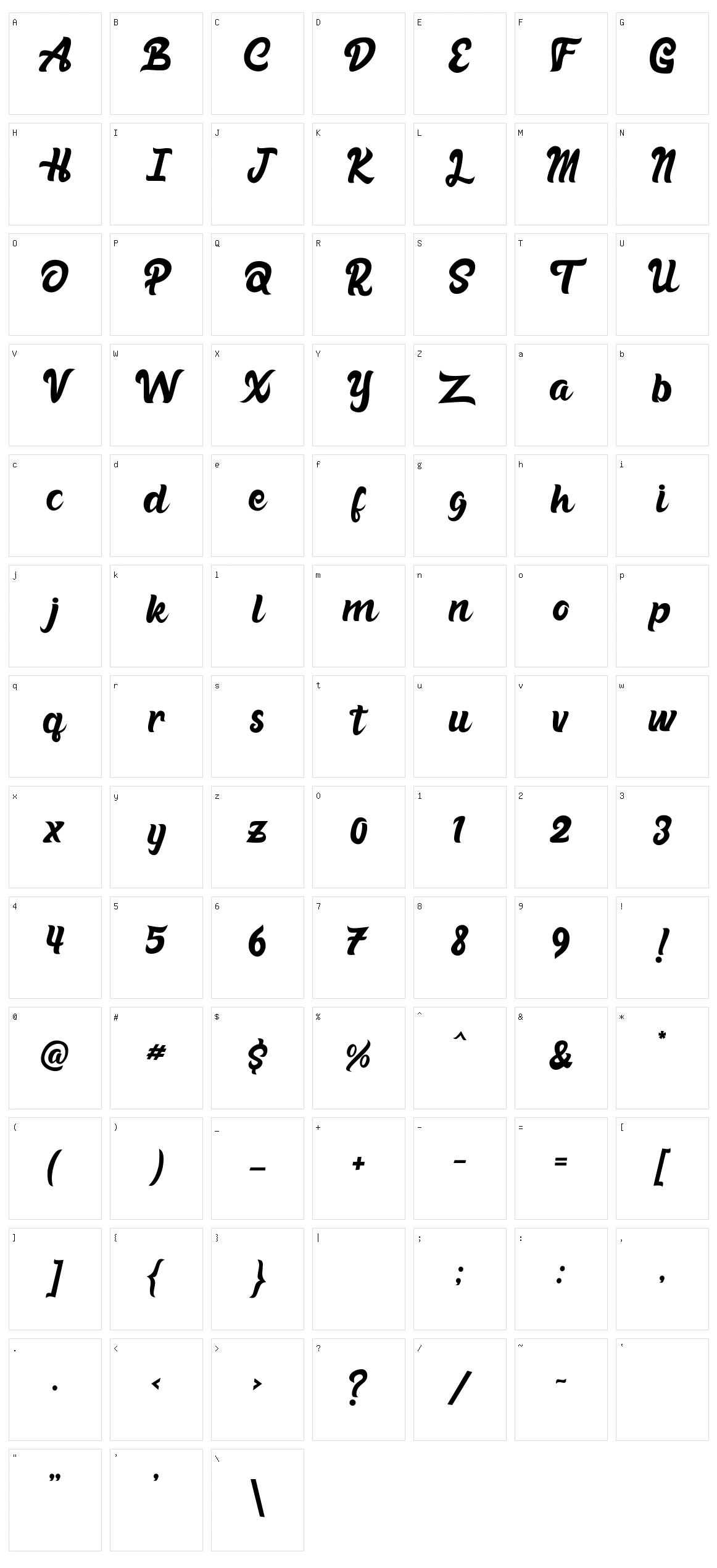 Habisa Character Set