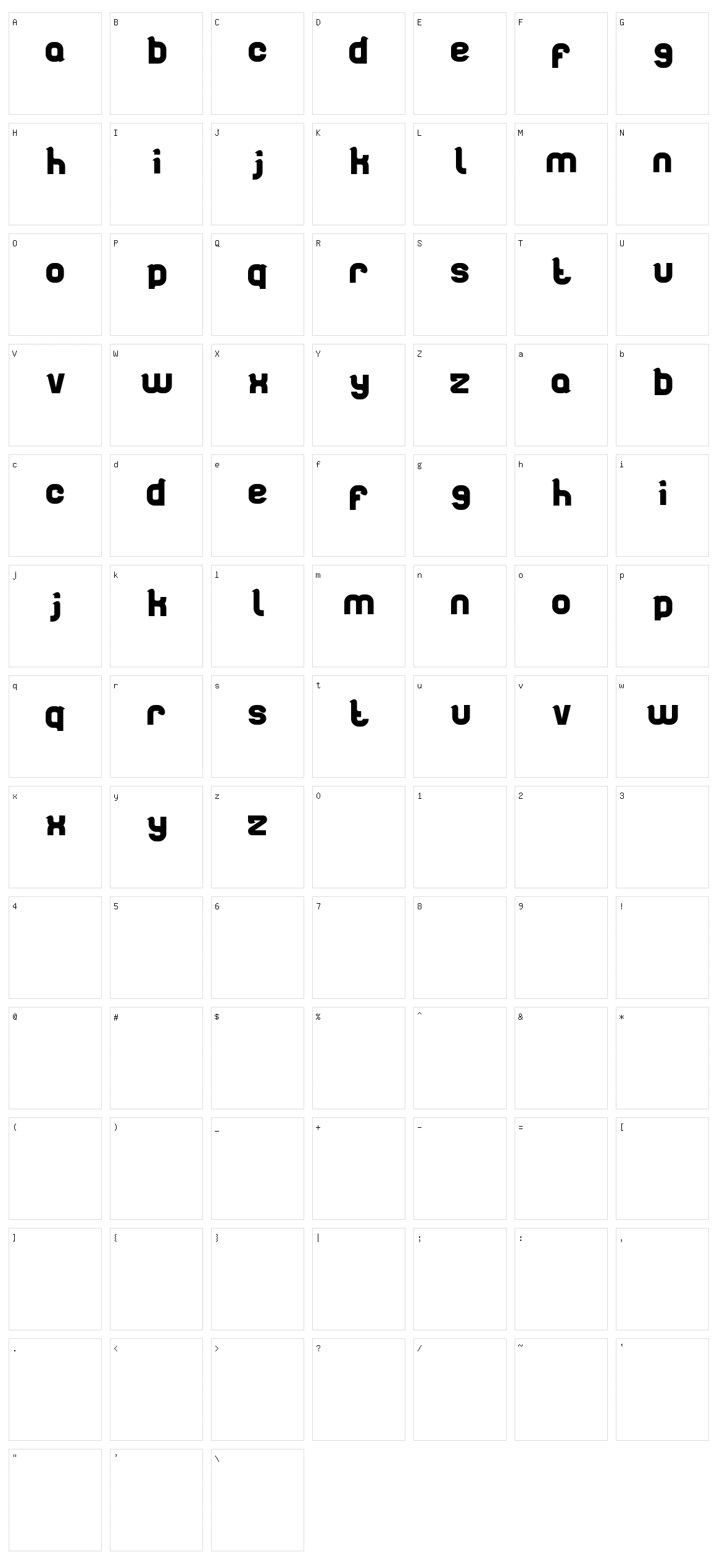 Artistic Character Set