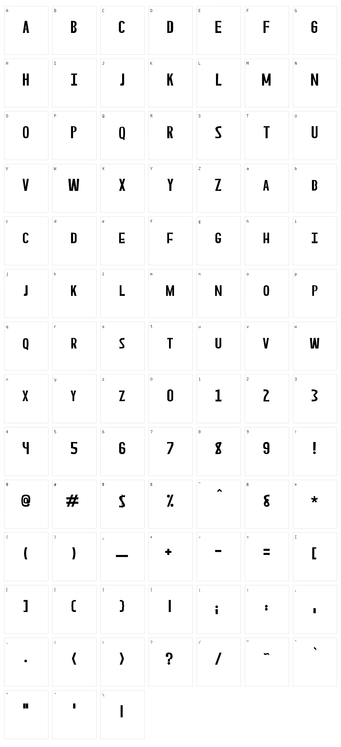 Asperian Character Set