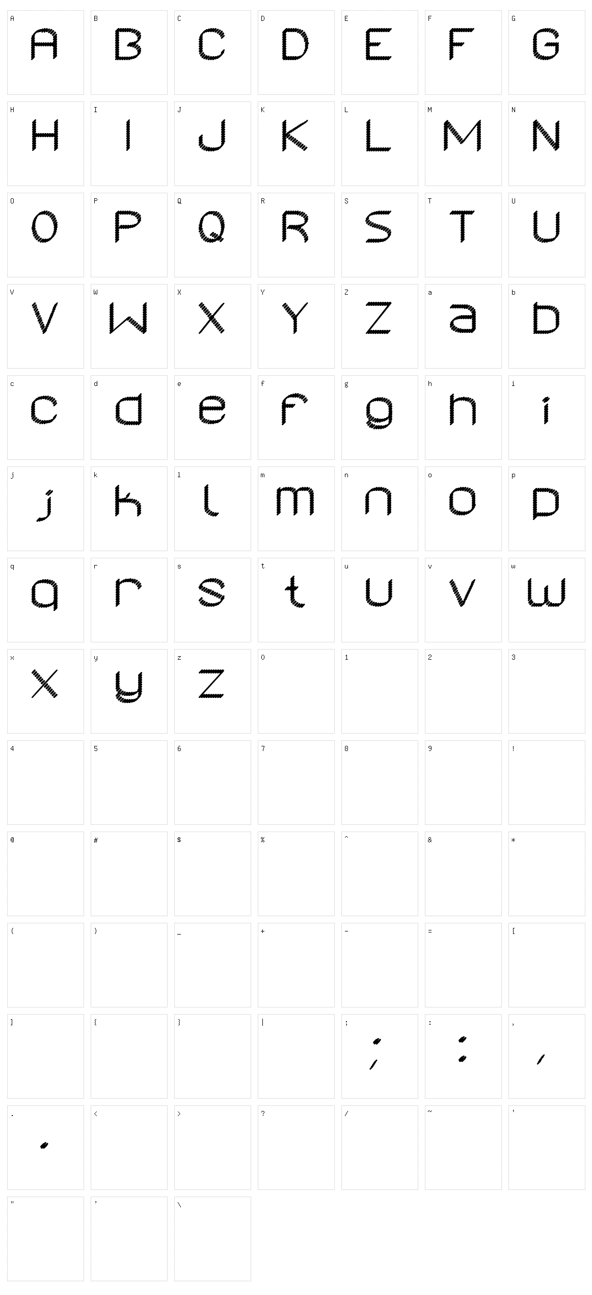 Asrelurio ST Character Set