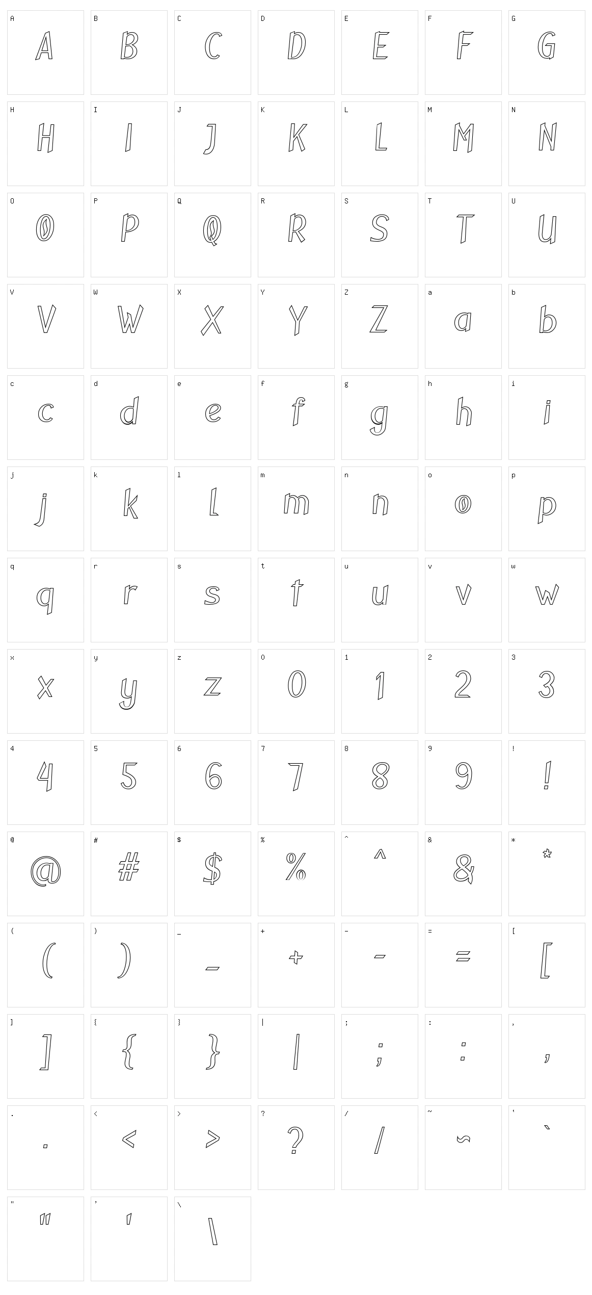 Ataro Character Set