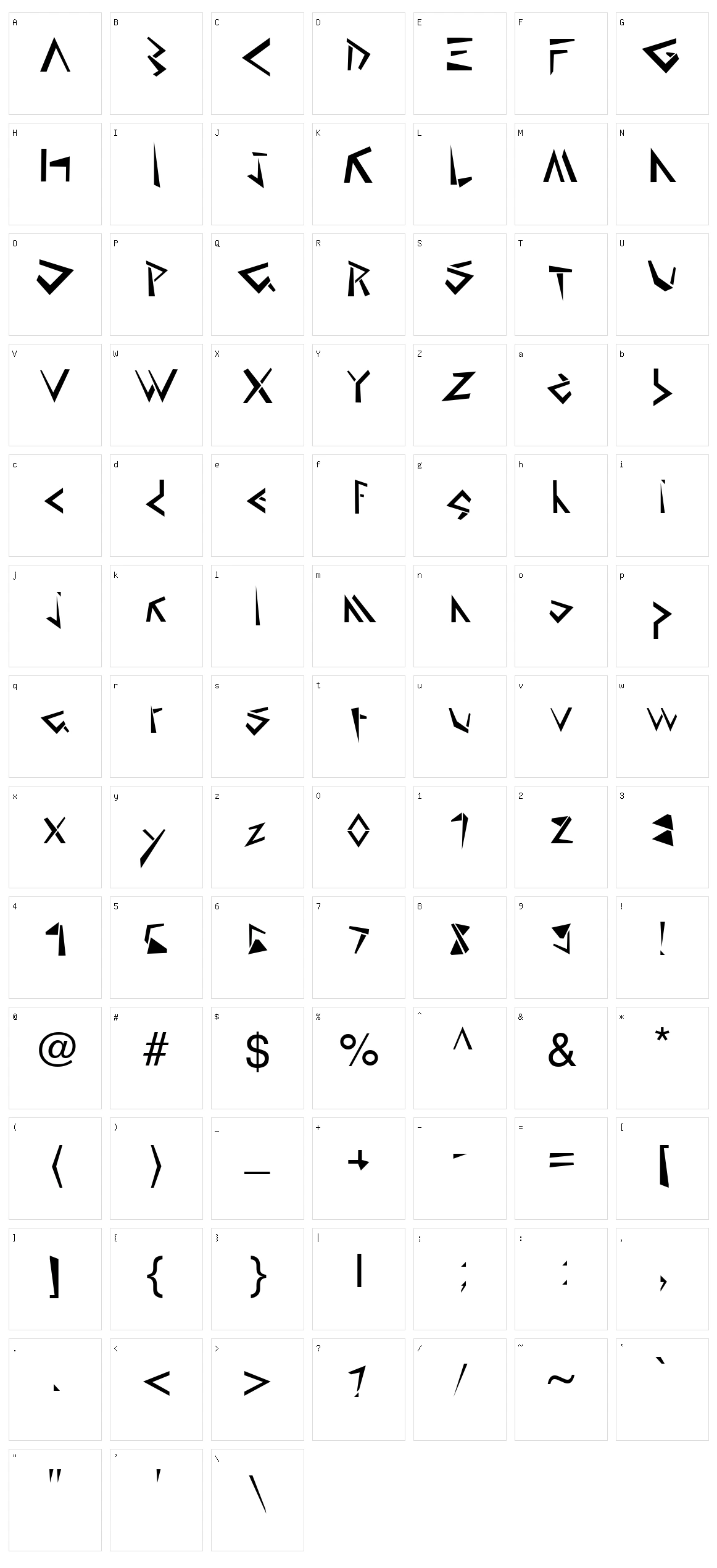 Atlantis Character Set