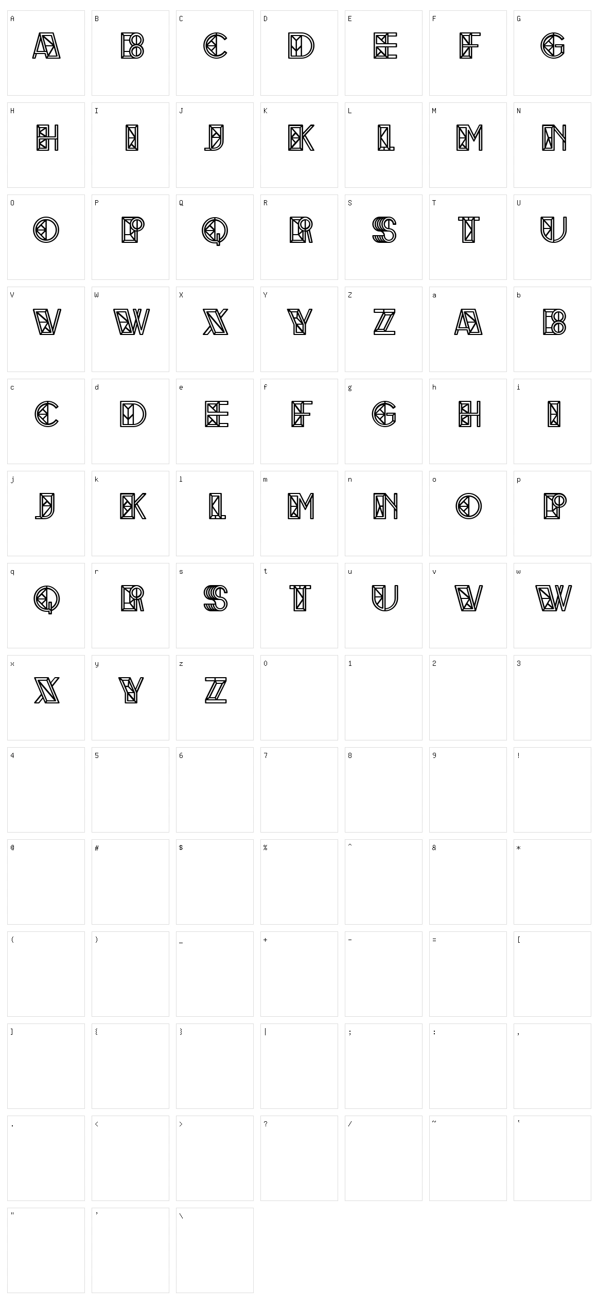 Attentat Character Set