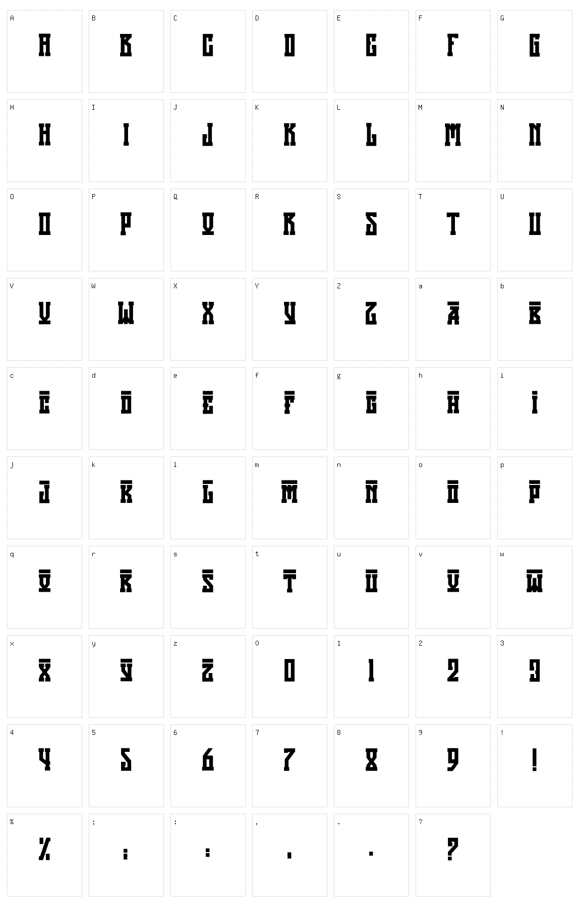 Attila Character Set