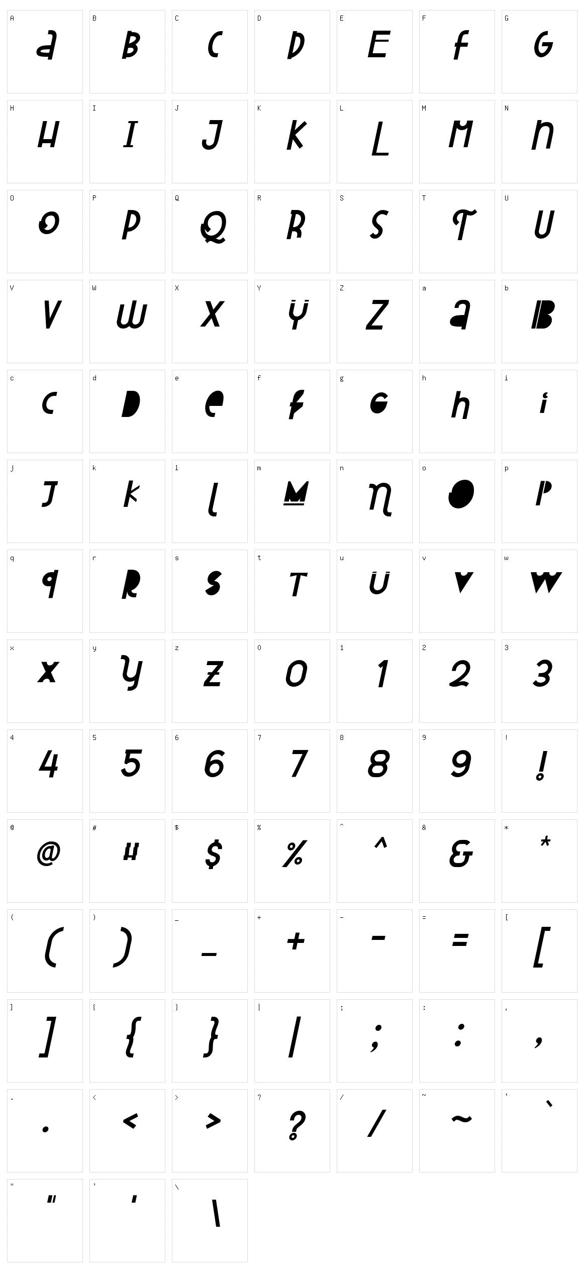 Attracted Monday Character Set