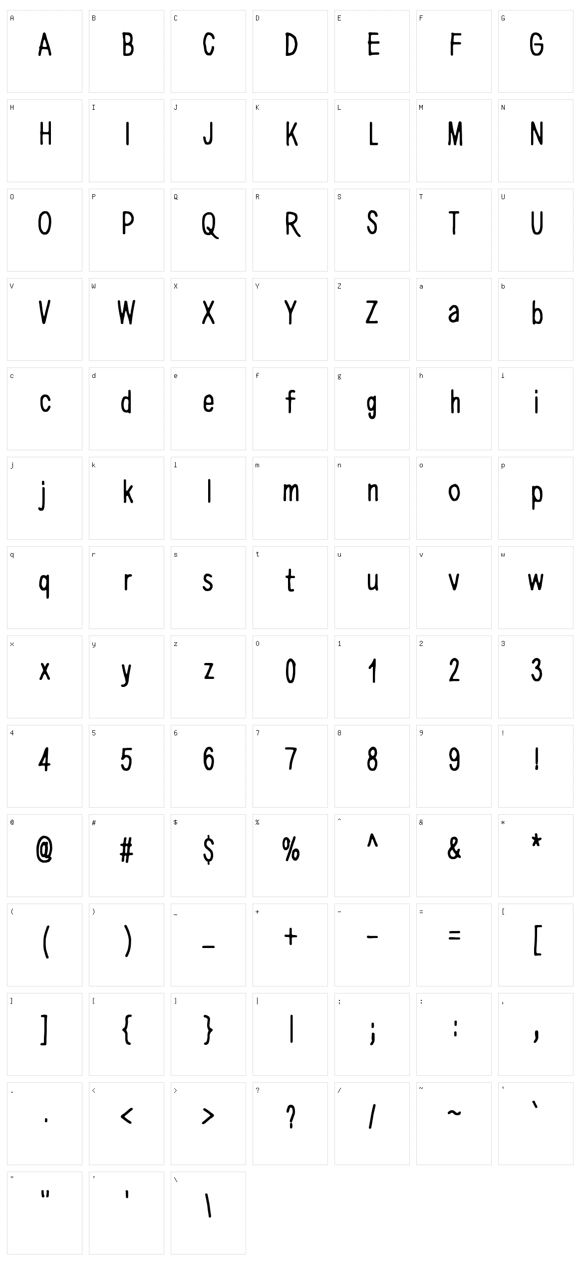 Aurinko Character Set