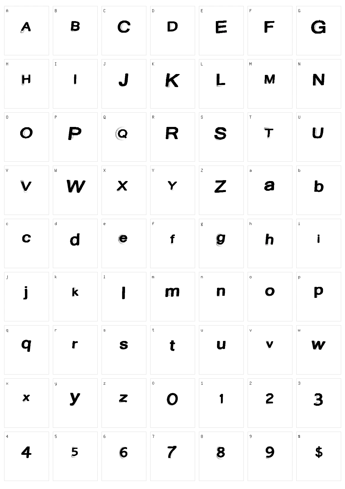 Austin Lights Character Set