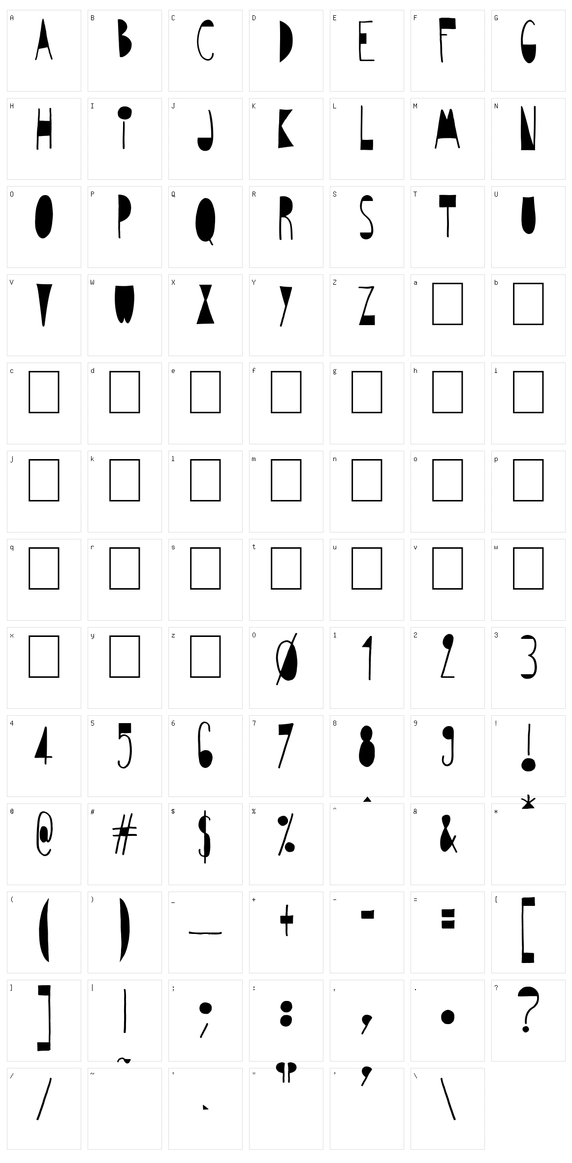 Avantgardiste 1934 Character Set