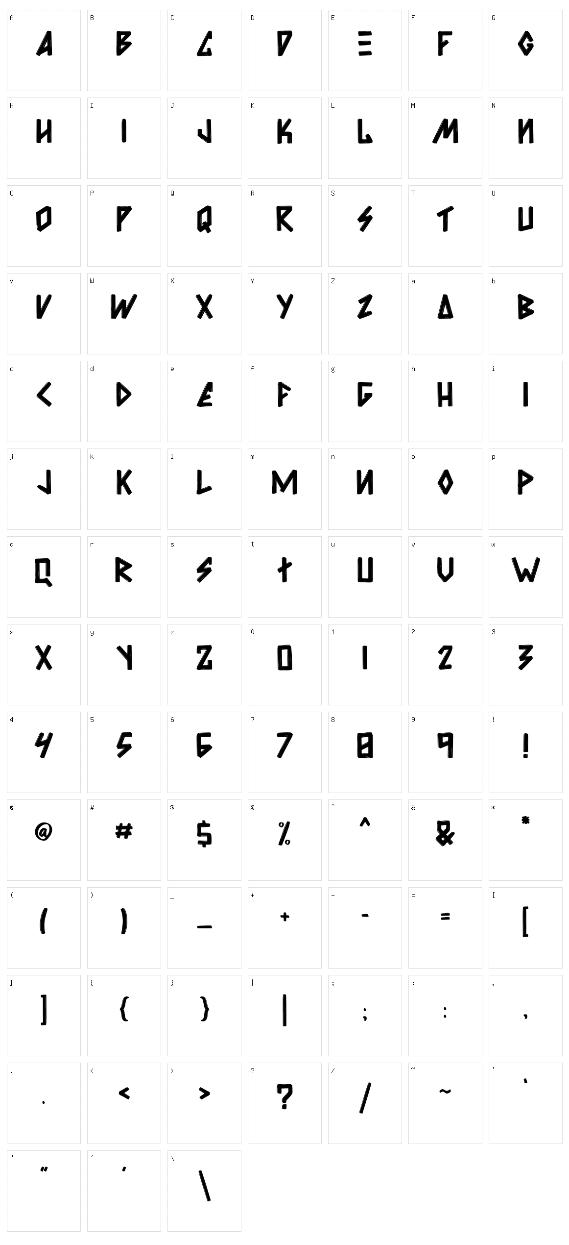 Awesome Brush Character Set