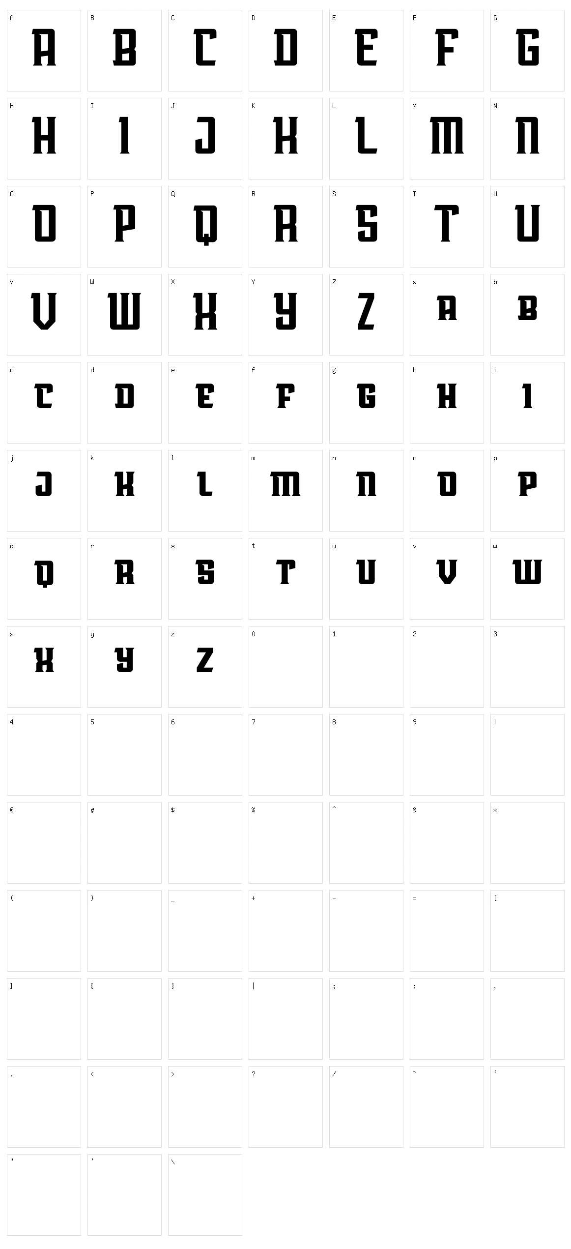Awmu Character Set