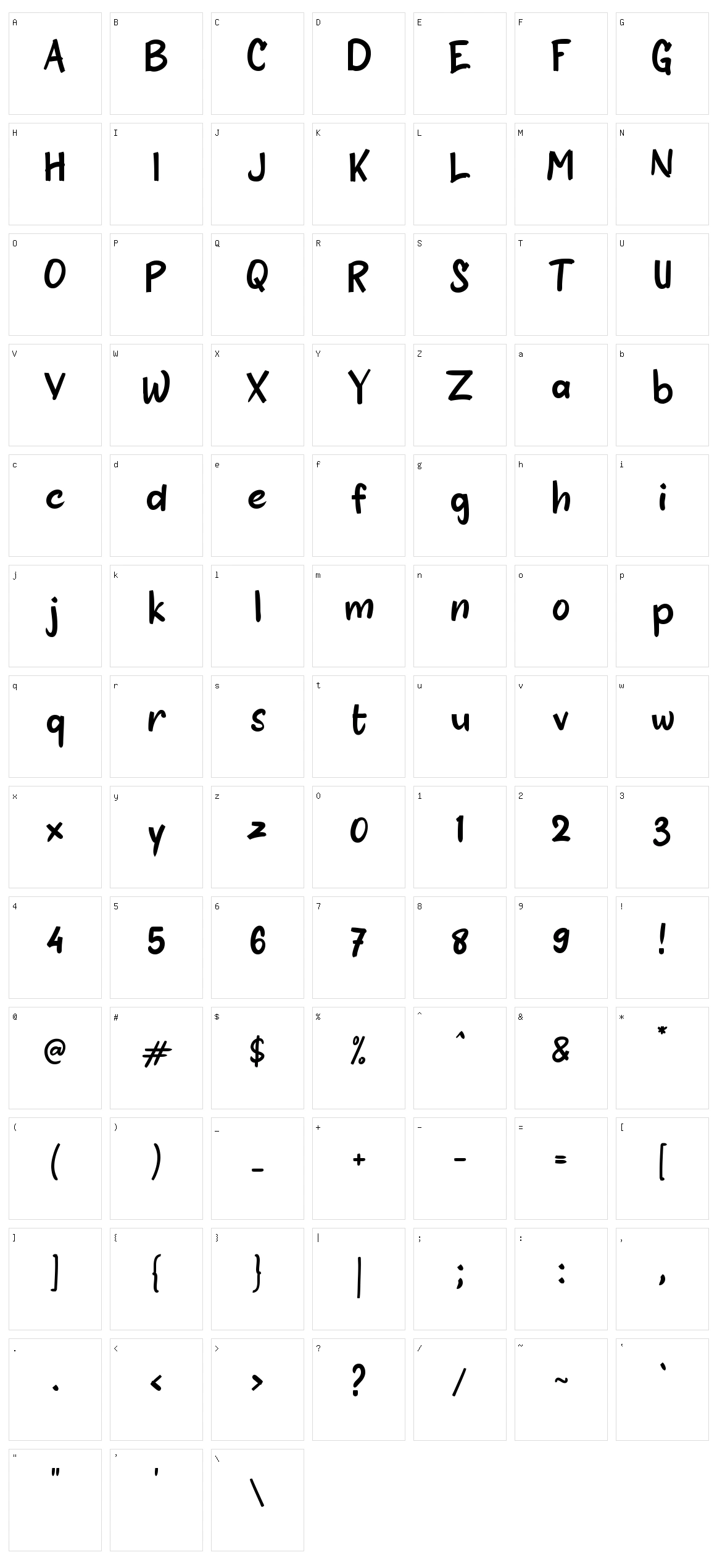 b Blusukan Character Set