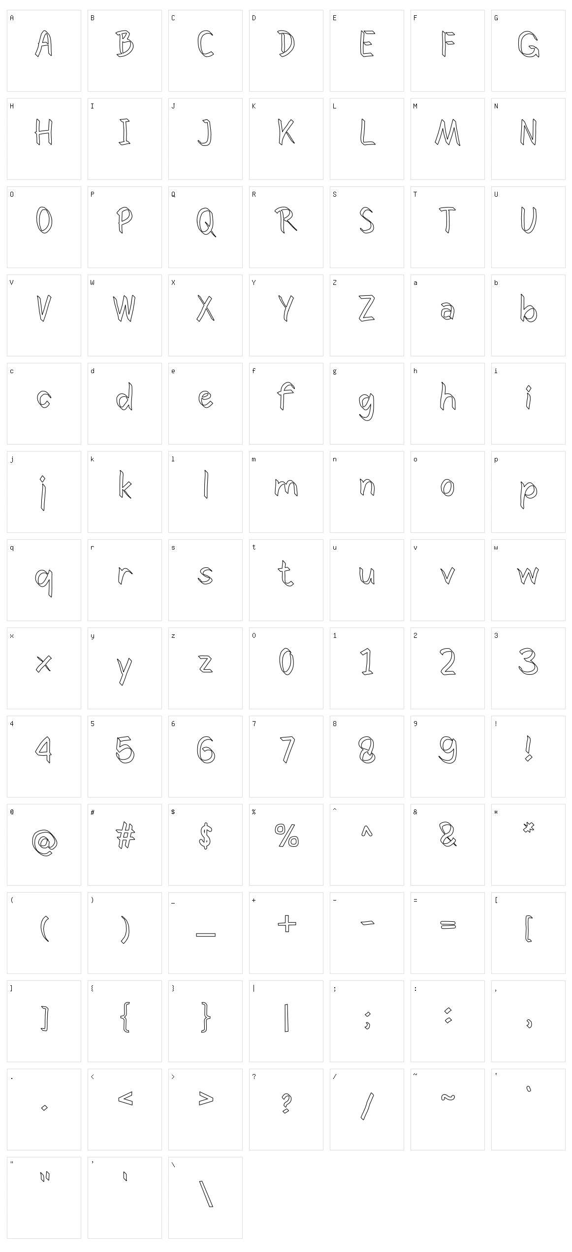 Background Character Set