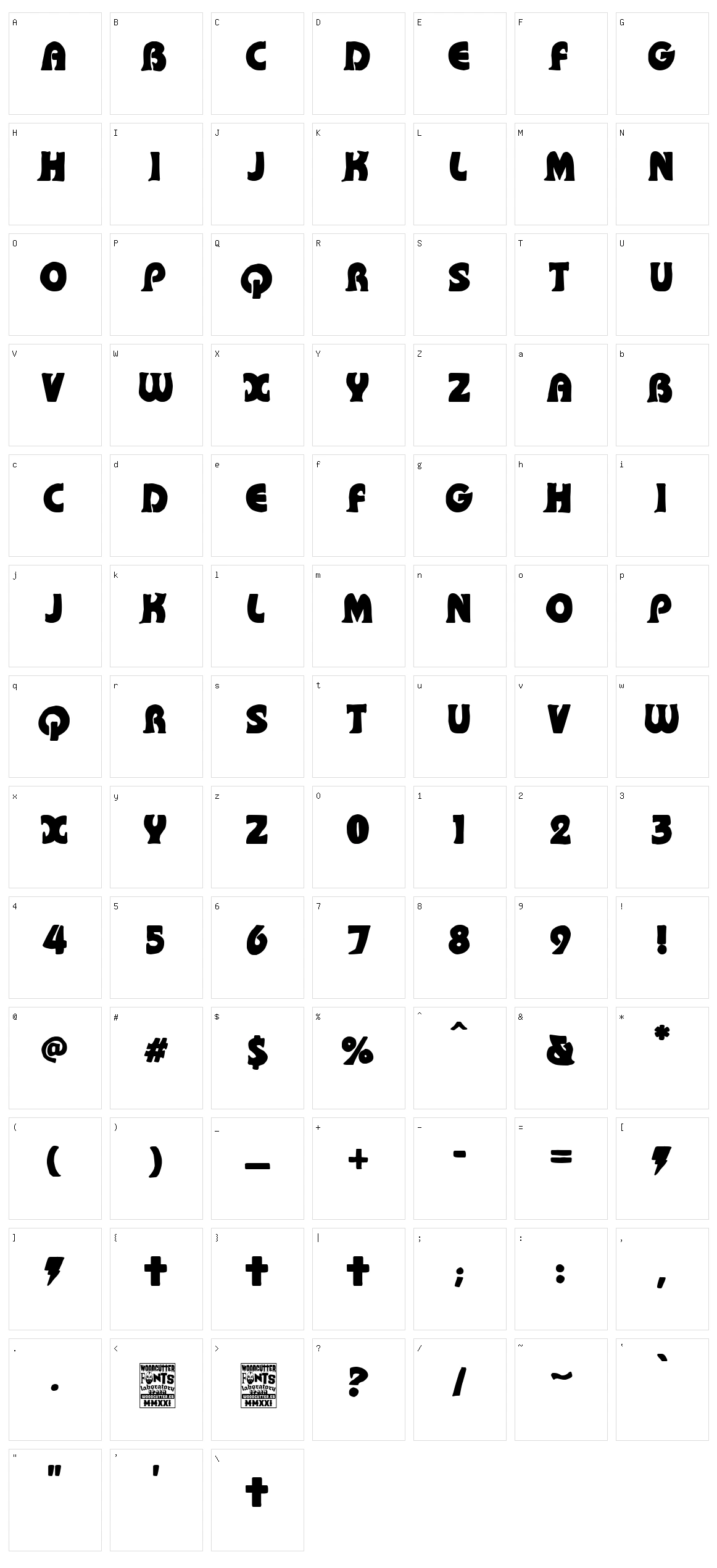 Bad House Character Set