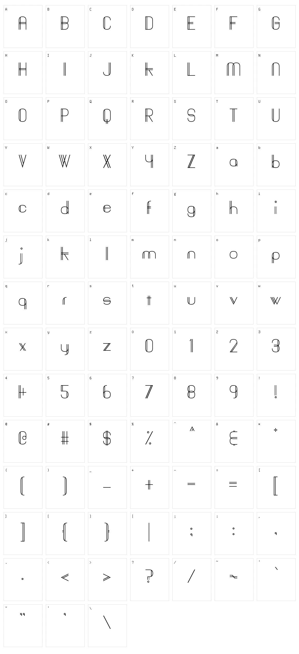 Baddit Character Set